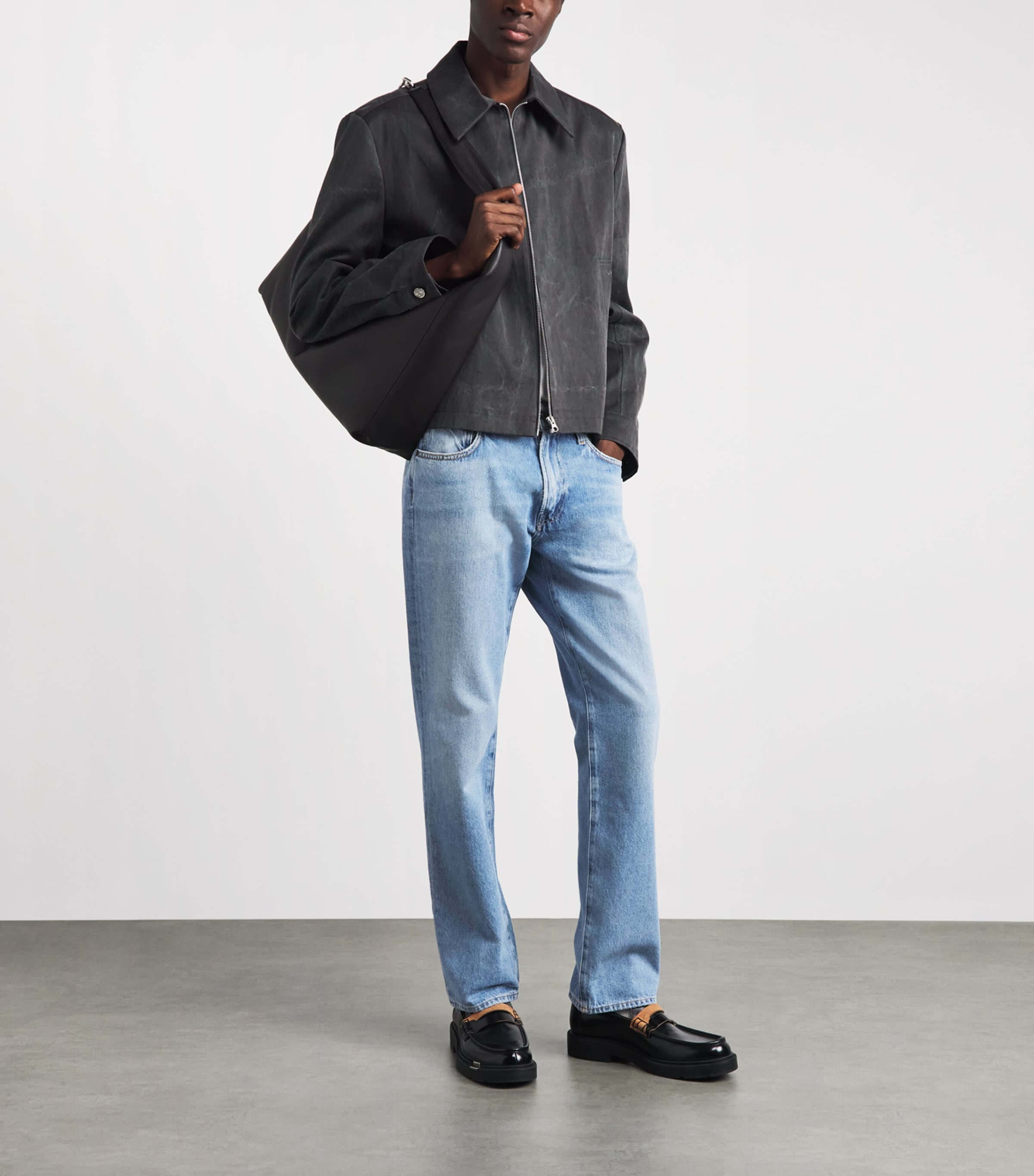Citizens of Humanity Mens Elijah Straight Jeans Light Blue Image 2