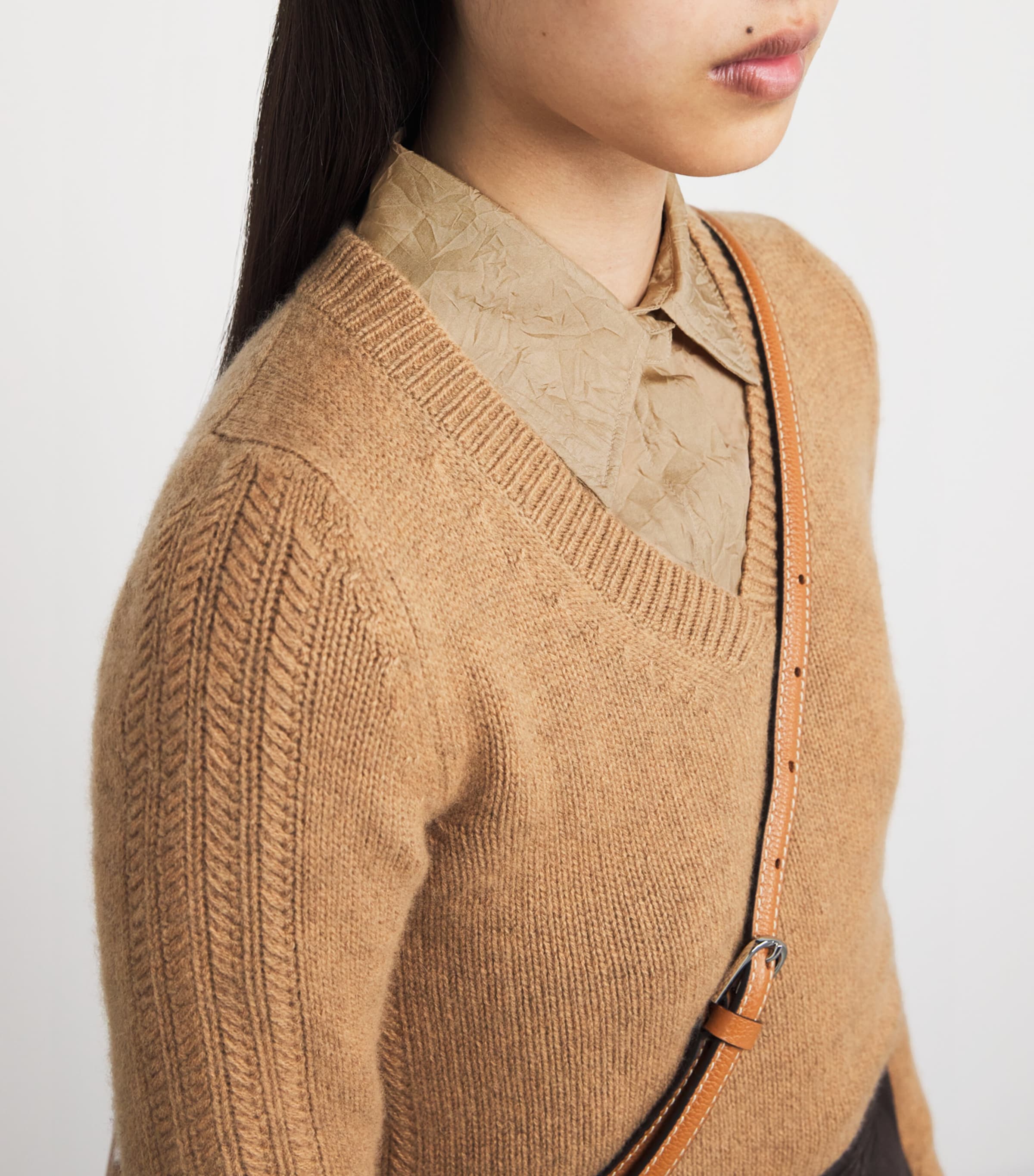 Silk Crinkled Shirt SAND Image 6