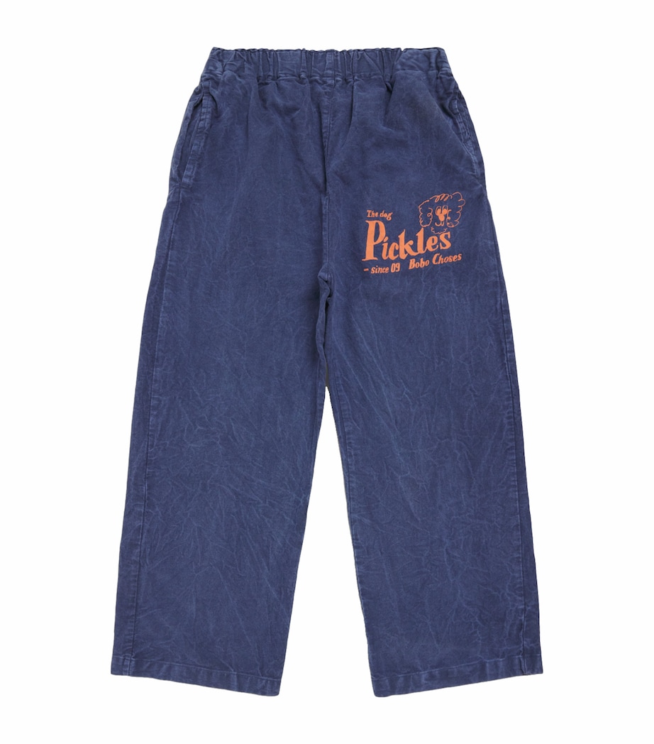 Bobo Choses Cotton Pickles The Dog Trousers (10-11 Years) Navy Blue Image 2