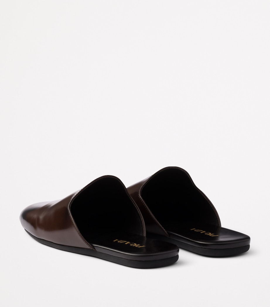 Brushed Leather Mules F0038 Image 4