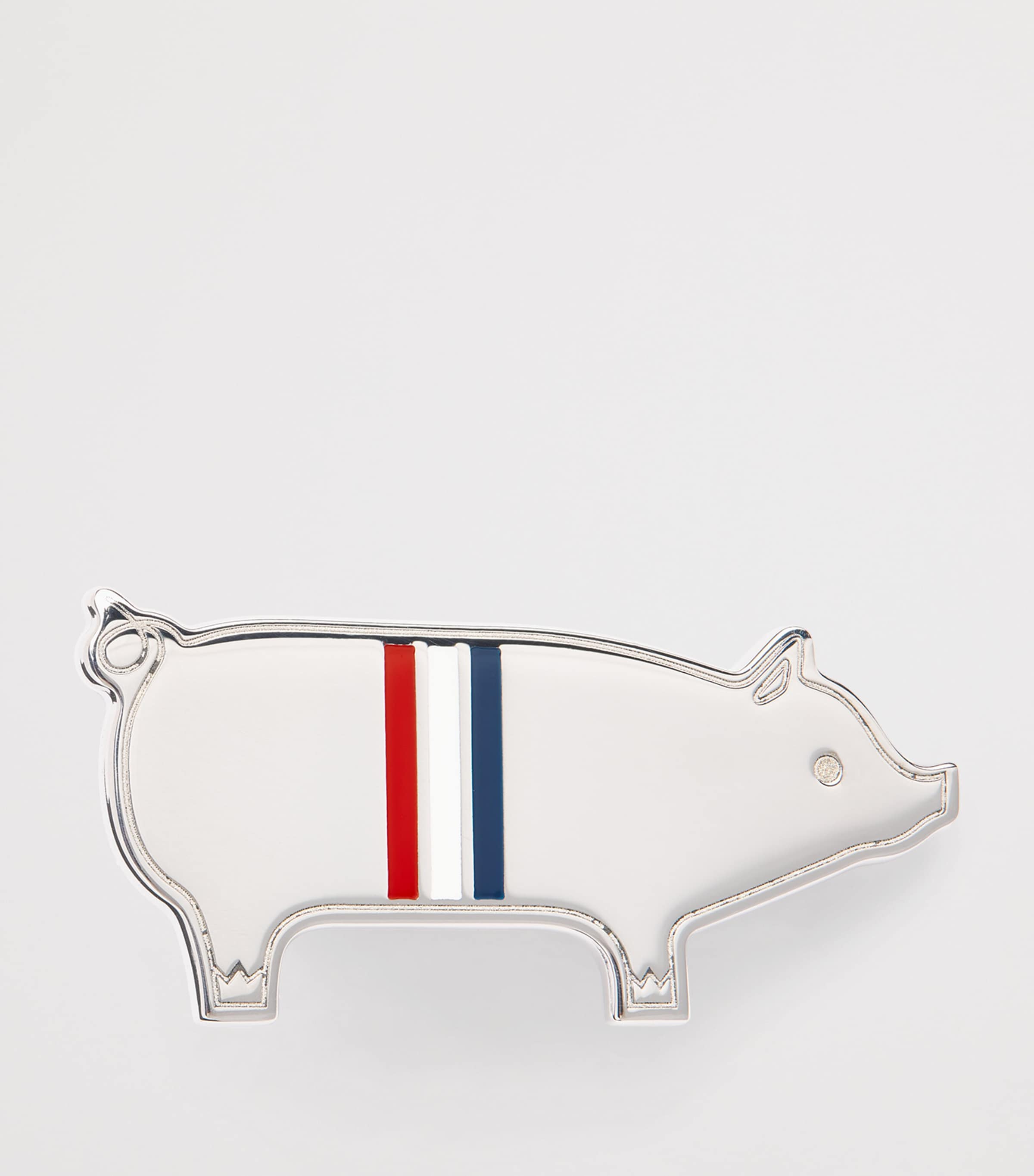 Thom Browne Sterling Silver Pig Tie Bar Silver Image 3