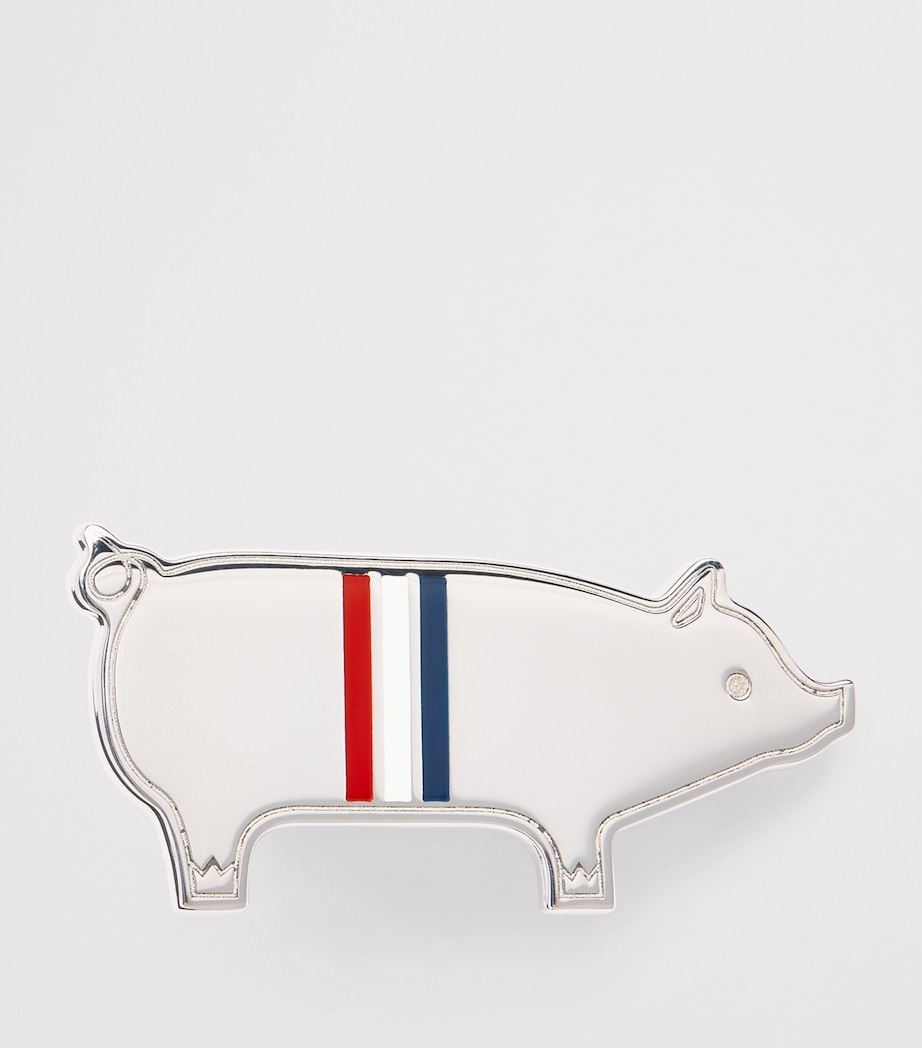 Sterling Silver Pig Tie Bar SILVER Image 3