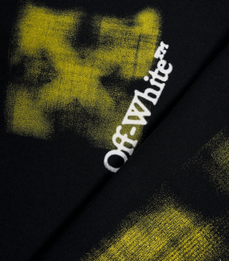 Off-White Kids Black Cotton Arrow Spray Logo T-Shirt (4-12+ Years