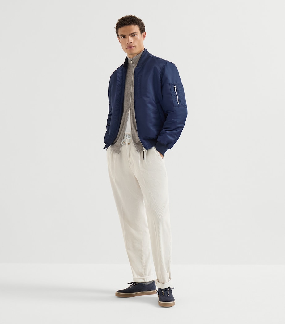 Brunello Cucinelli Mens Cashmere Zip-Up Cardigan Image 2