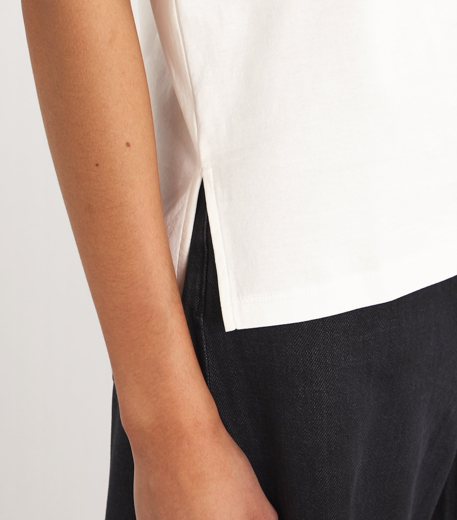 Weekend Max Mara Womens Cotton Logo T-Shirt White Image 6