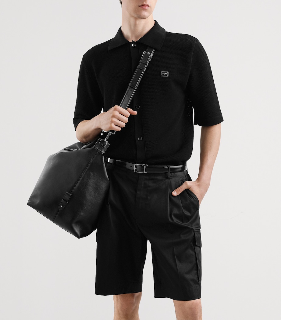 Leather Roma Holdall 80999-BLACK Image 2