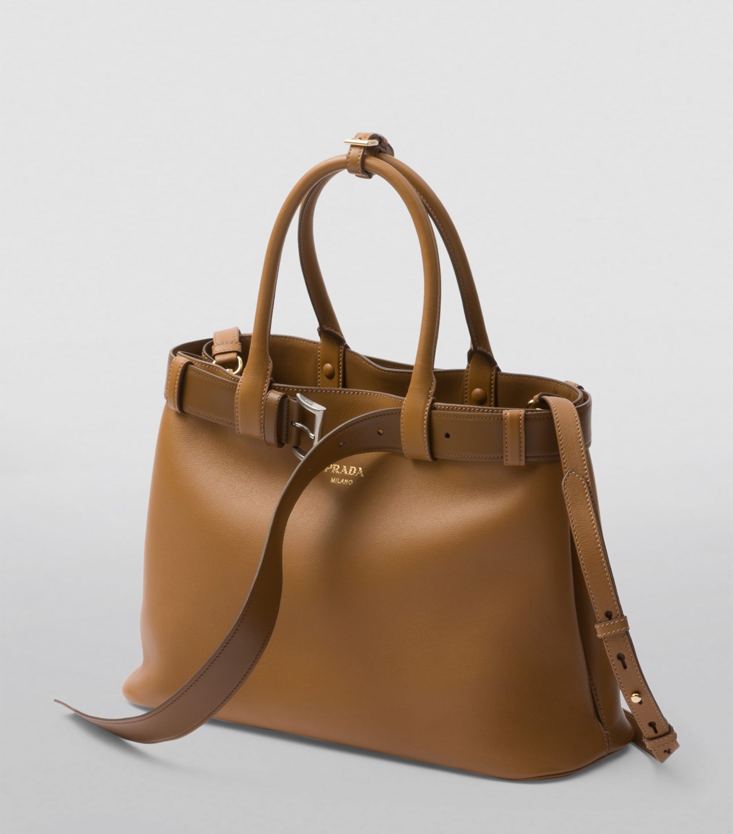 Large Leather Buckle Tote Bag F03BH Image 2