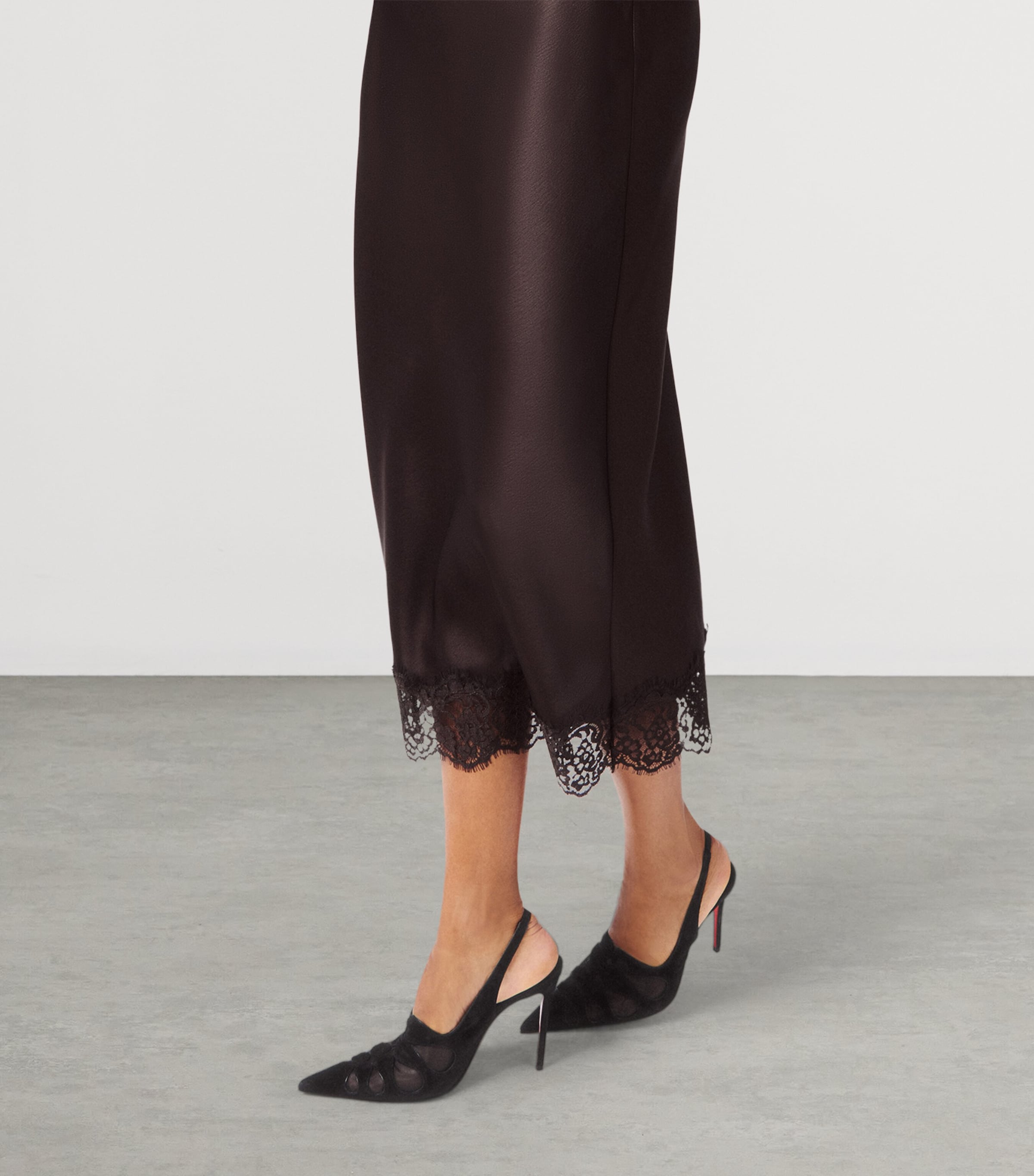 Circus Max Suede-Mesh Slingback Pumps 100 B439 Image 2