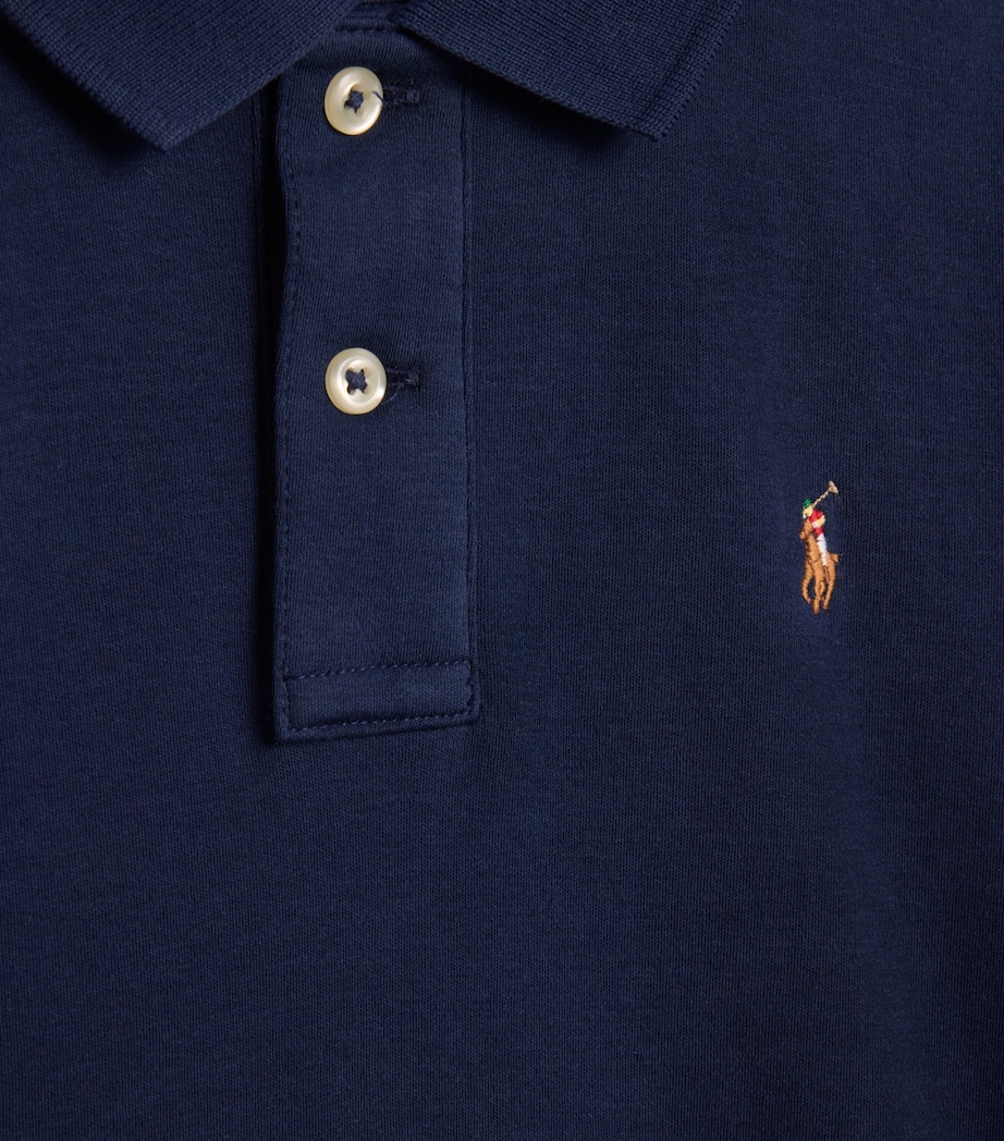 Cotton Polo Pony Polo Shirt (2-7 Years) NAVY Image 2