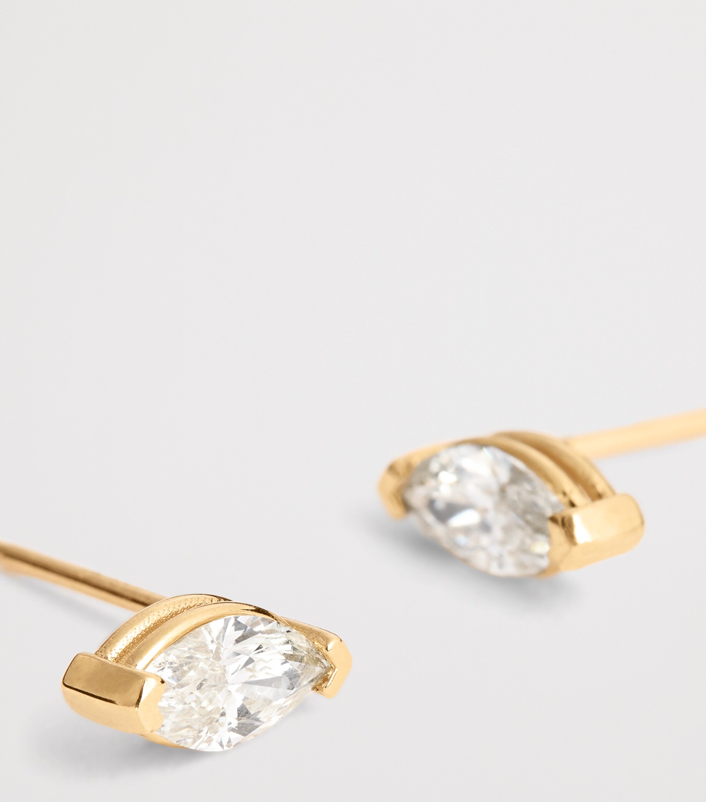 Yellow Gold and Diamond Stud Earrings YELLOW GOLD Image 5