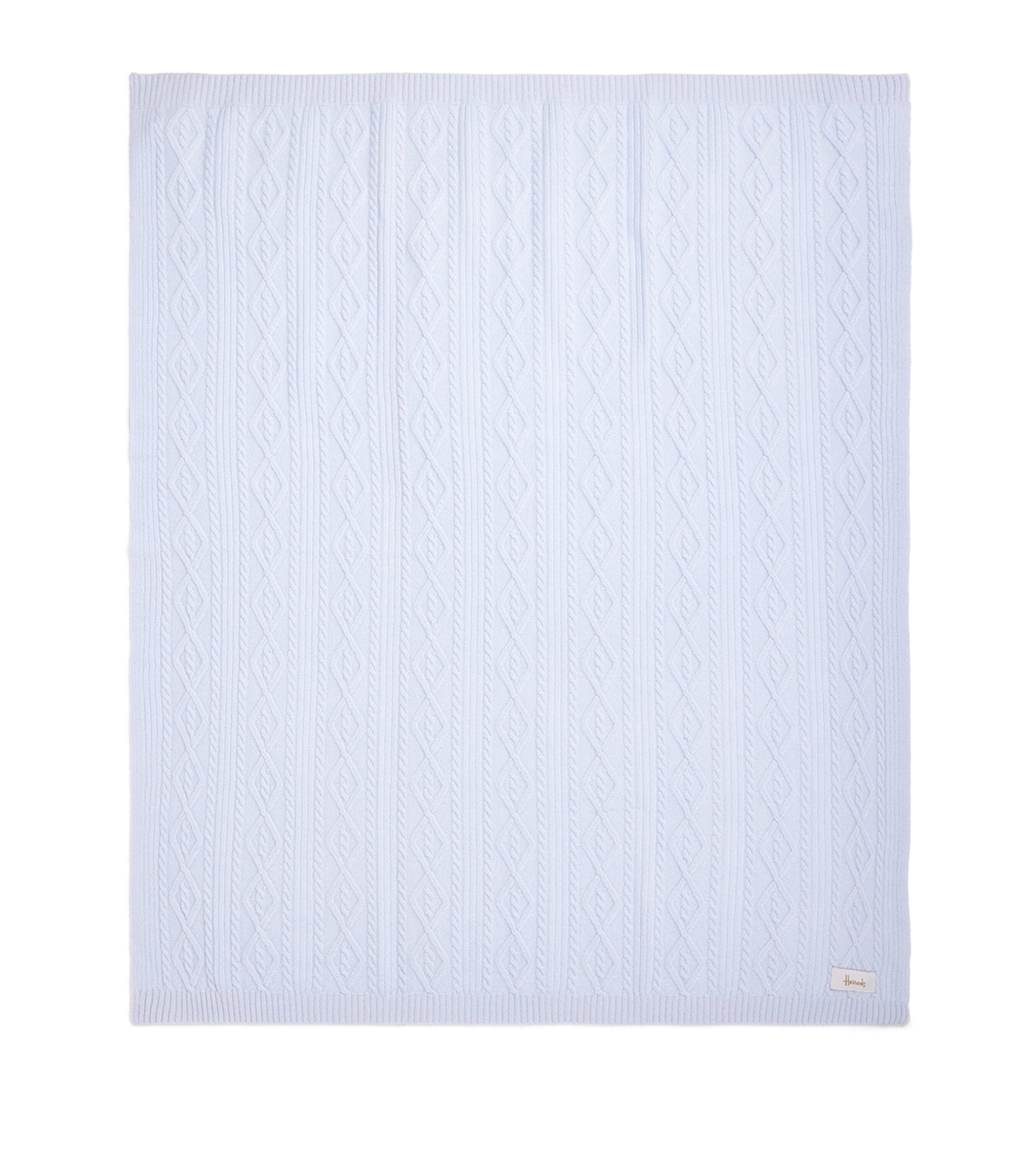 Harrods Cashmere Shawl Blue Image 1