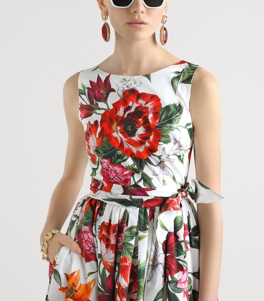 Cotton Floral Print Midi Dress HA5PB-ANEMONI Image 4