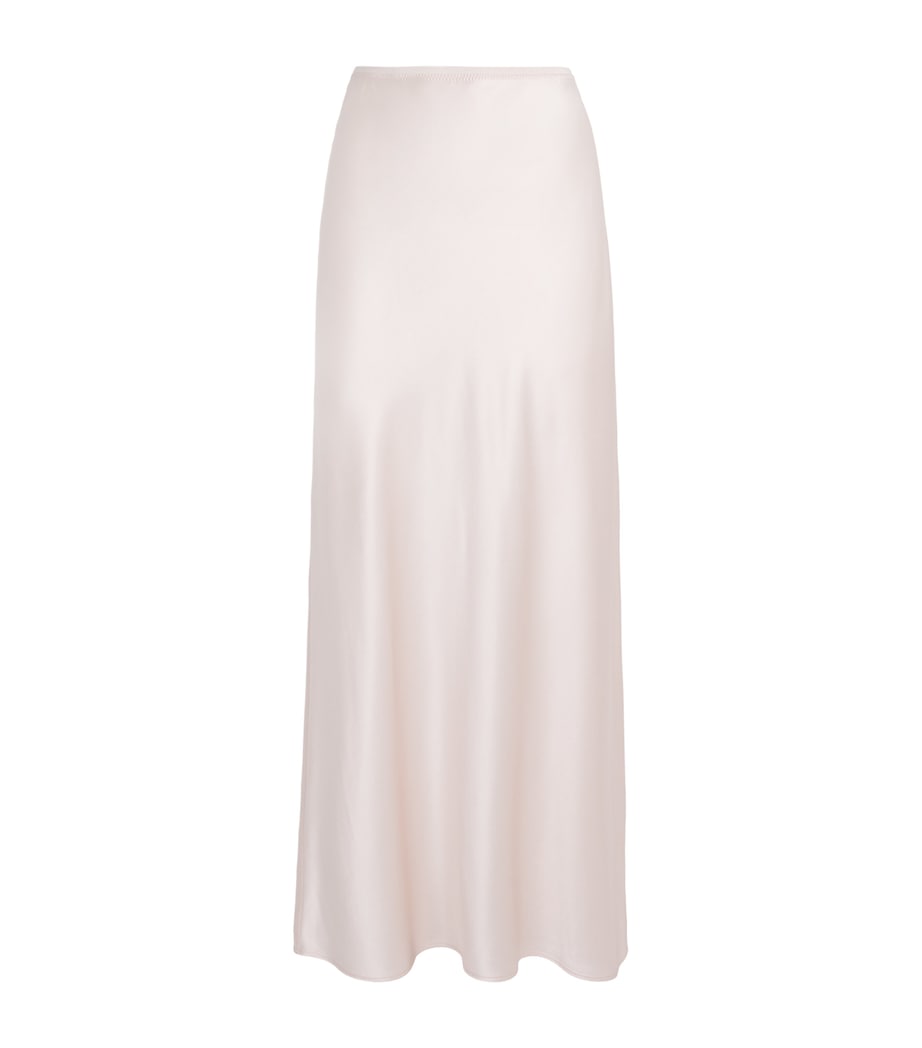 Silk Satin Isaak Maxi Skirt ROSE Image 1