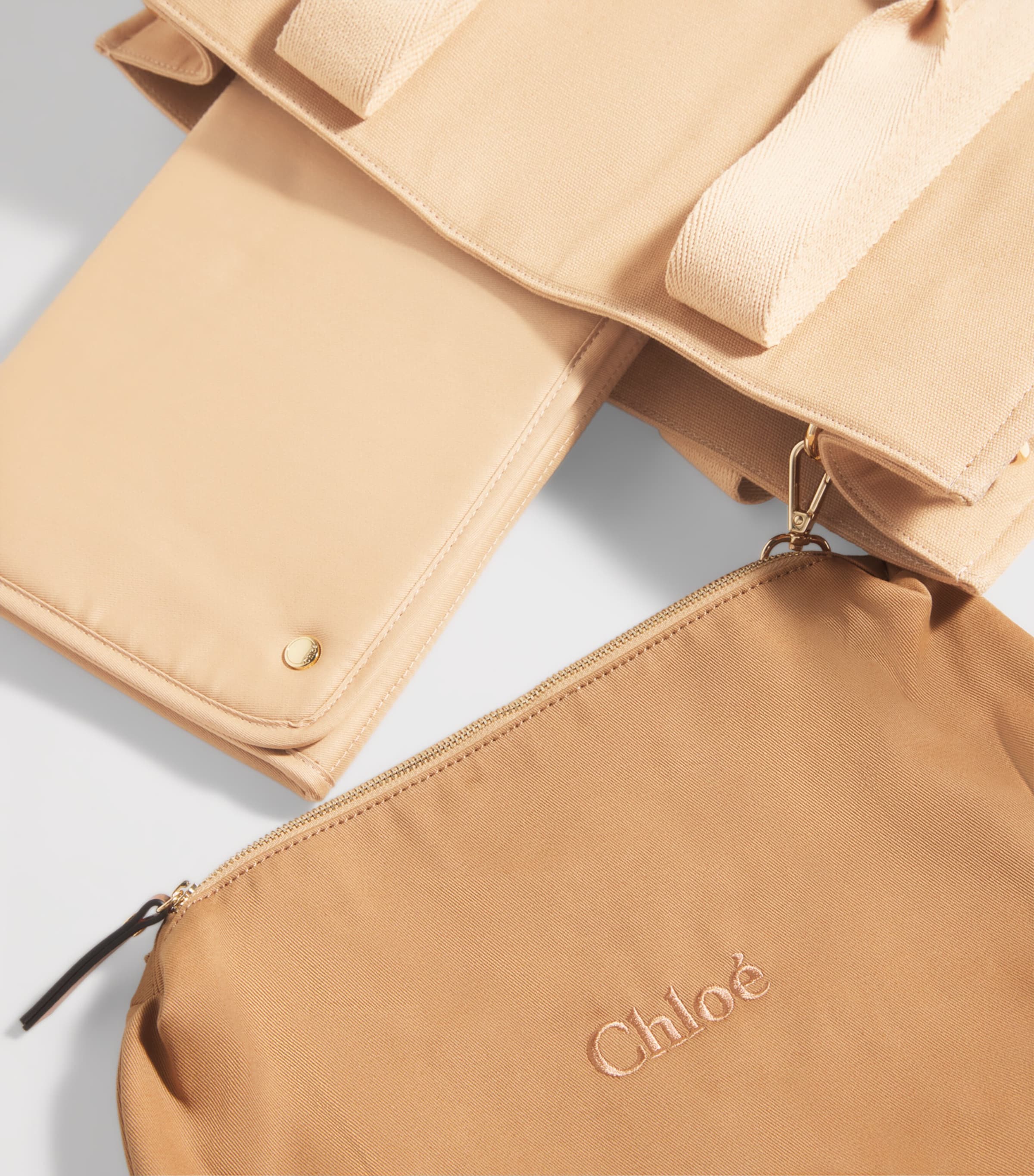 Canvas Logo Changing Bag STONE Image 6