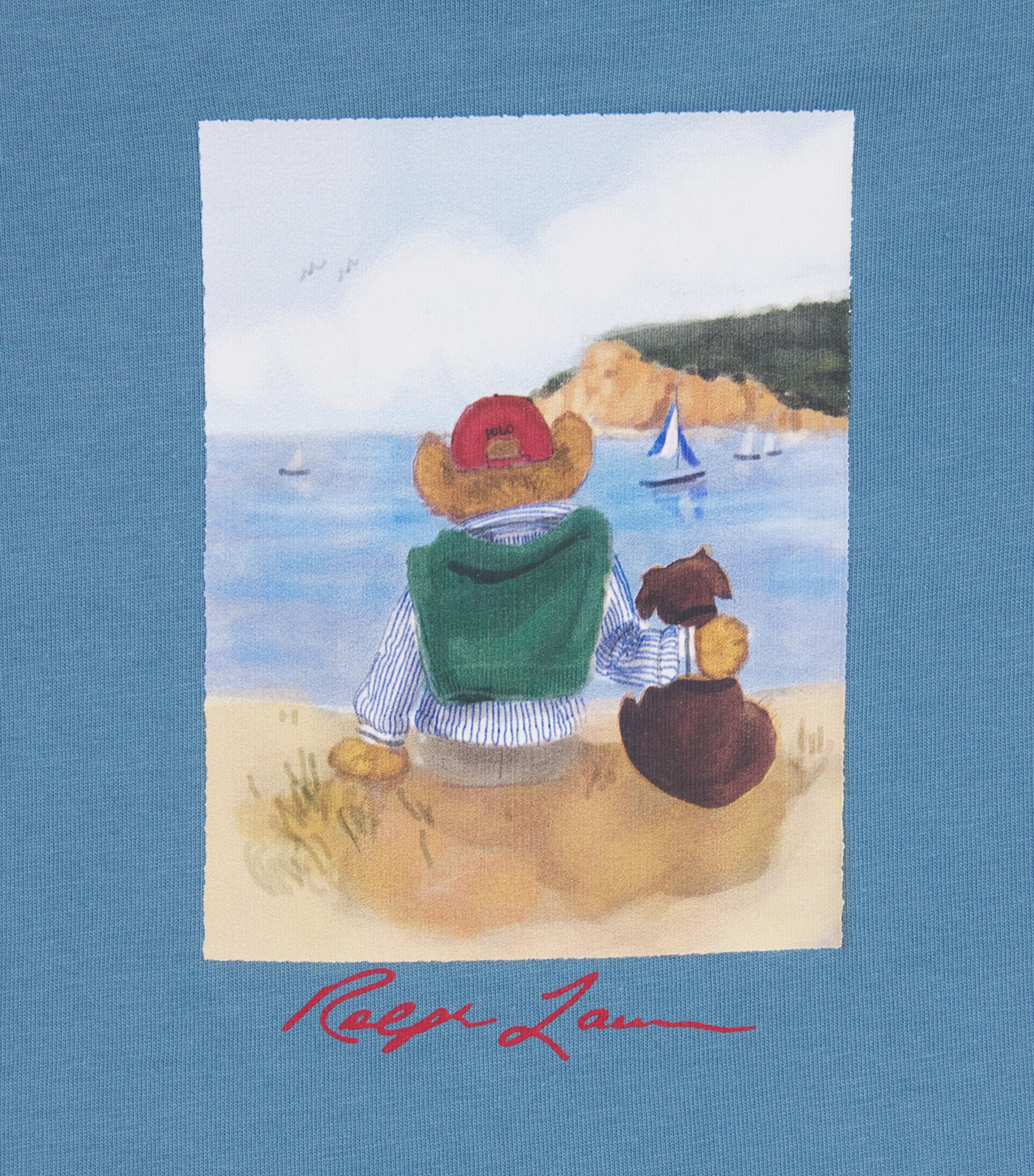 Ralph Lauren Kids Cotton Polo Bear T-Shirt (3-24 Months) Cmp Blu Image 3