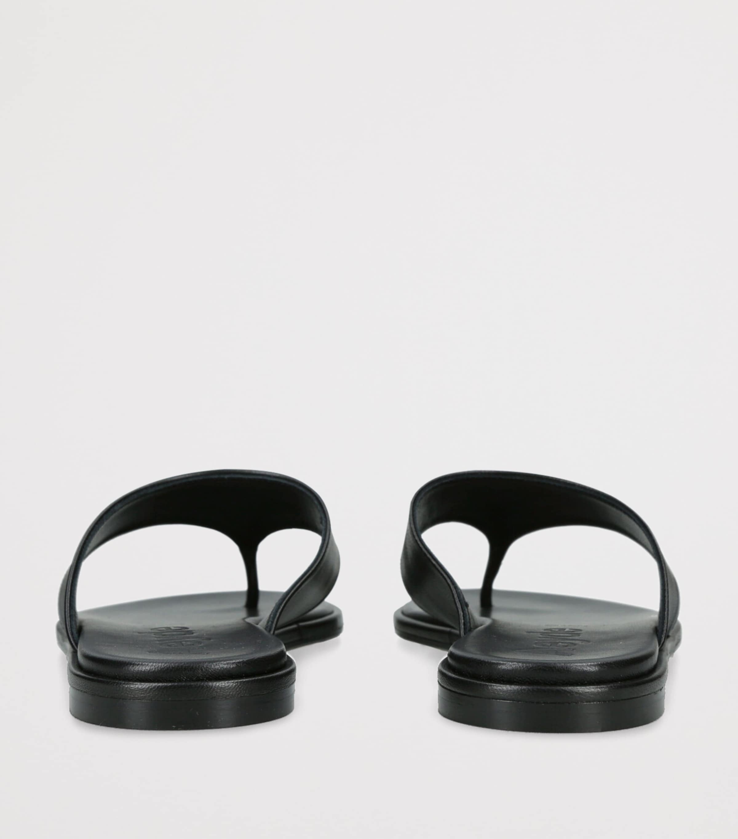 Leather Amaya Flip Flops BLACK Image 2