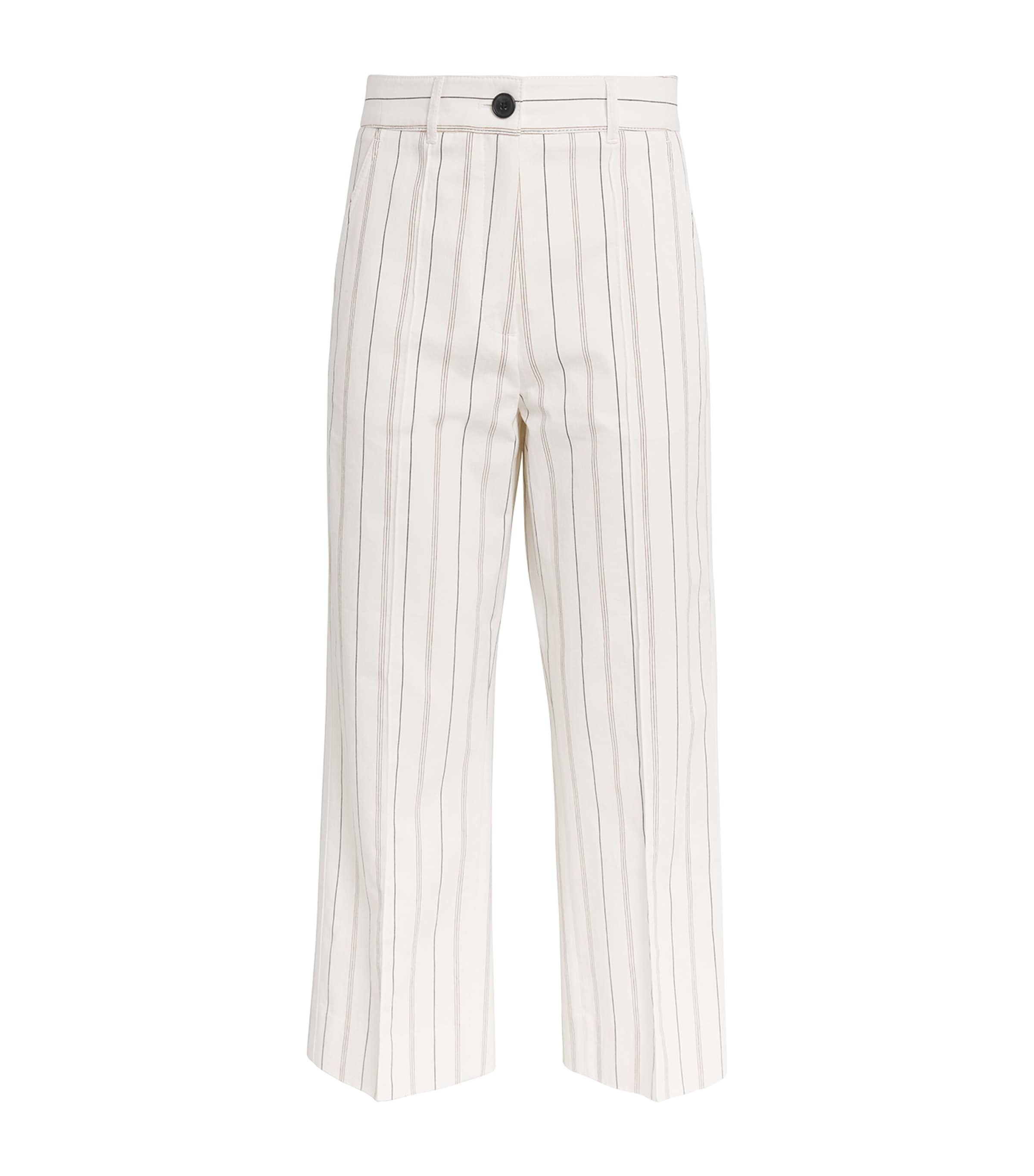 Me+em Organic Cotton Stripe Cropped Trousers