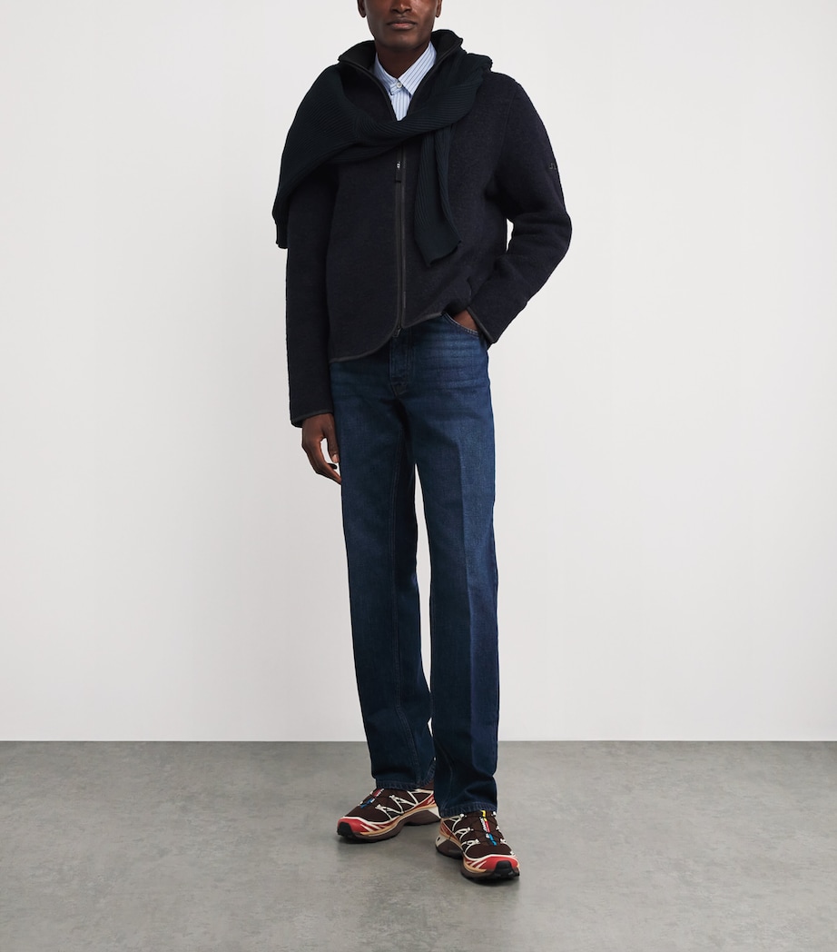 Wool-Blend Fleece Dustin Jacket 6855 JL NAVY Image 2