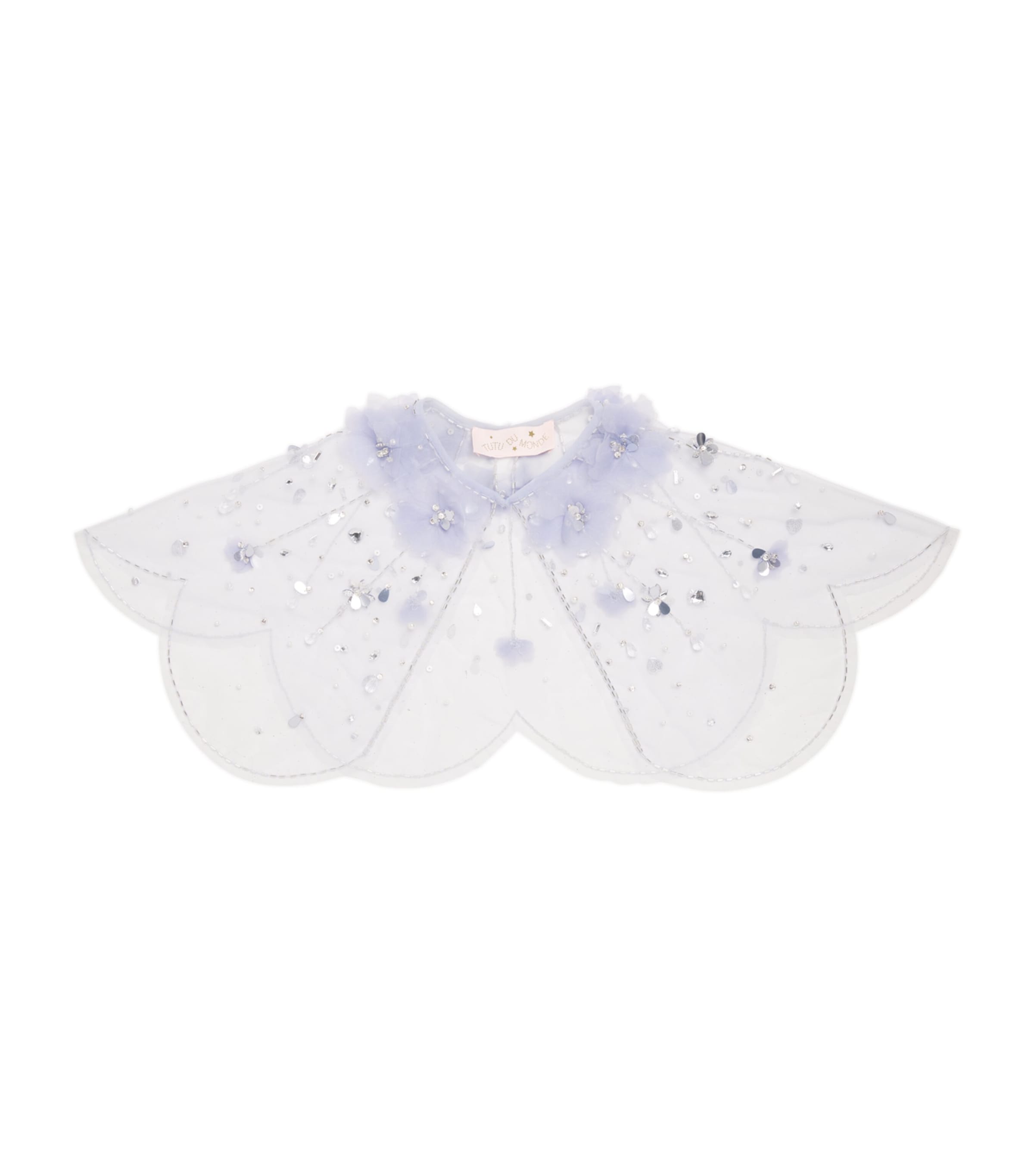 Tutu Du Monde Ramy Flower-embellished Scalloped Cape In White
