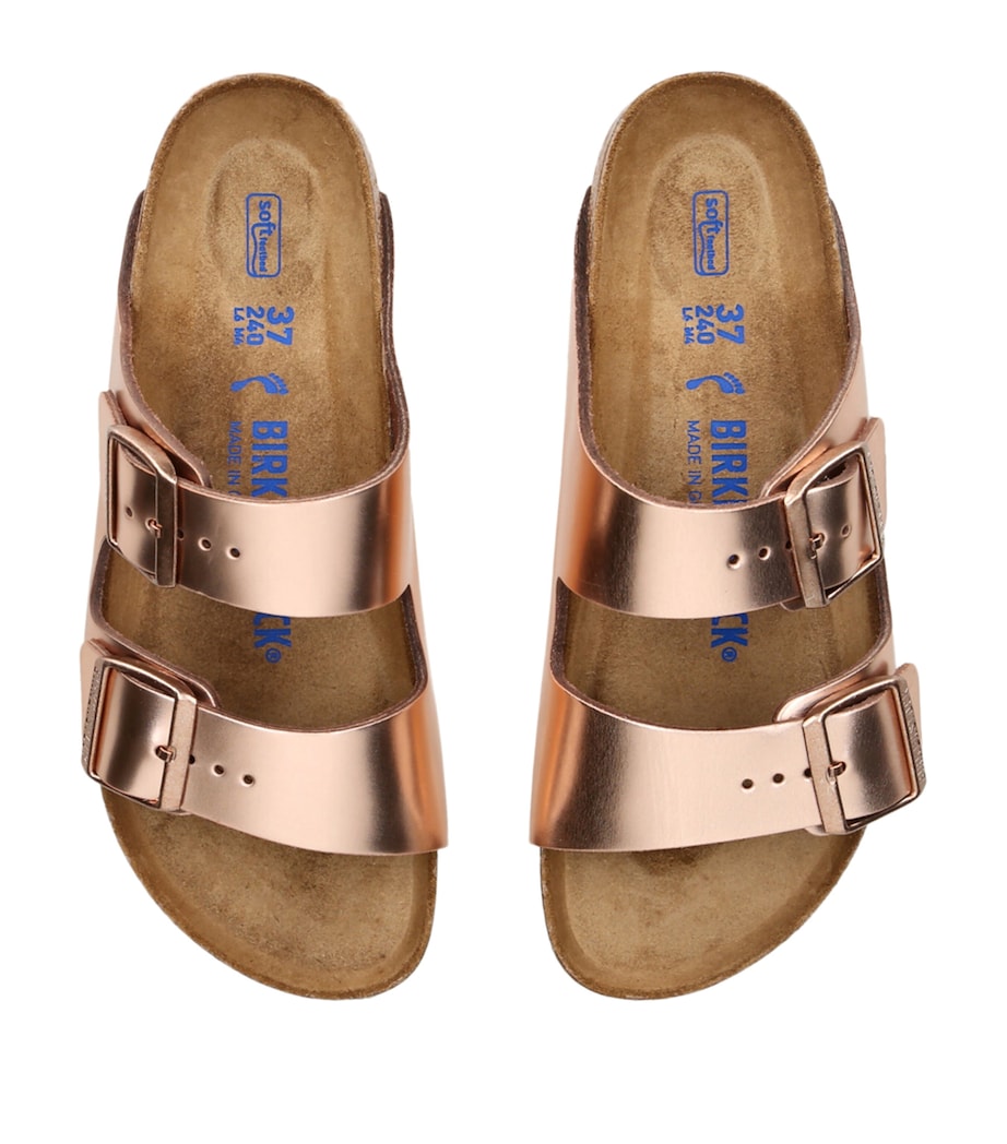 Birkenstock Leather Metallic Arizona Sandals Bronze Image 4