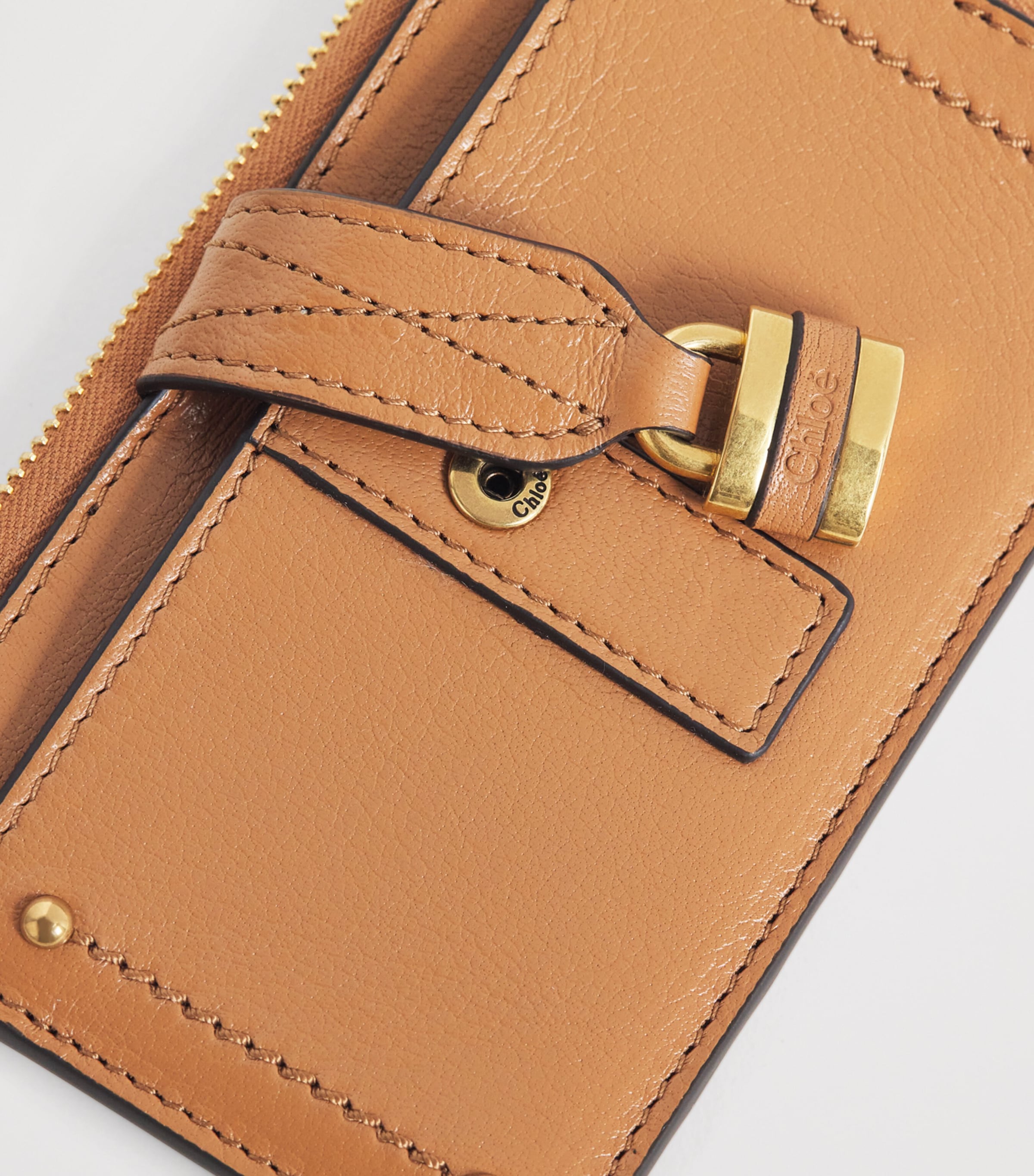 Chloé Small Grained Leather Paddington Purse Mustang Brown Image 3