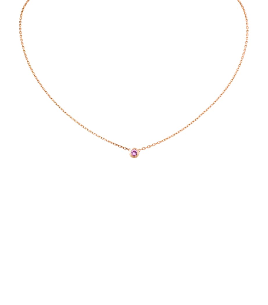 Rose Gold and Pink Sapphire Cartier d'Amour Necklace ROSE GOLD Image 4