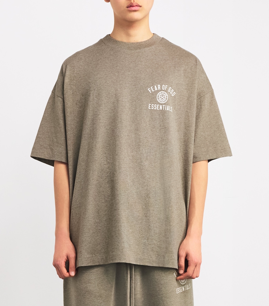 University Crest Logo T-Shirt HEATHER GRAY Image 3