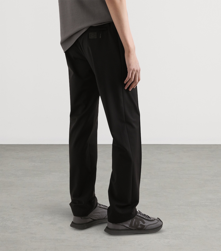 Wool-Blend Pleated Drawstring Trousers N0000-BLACK Image 3