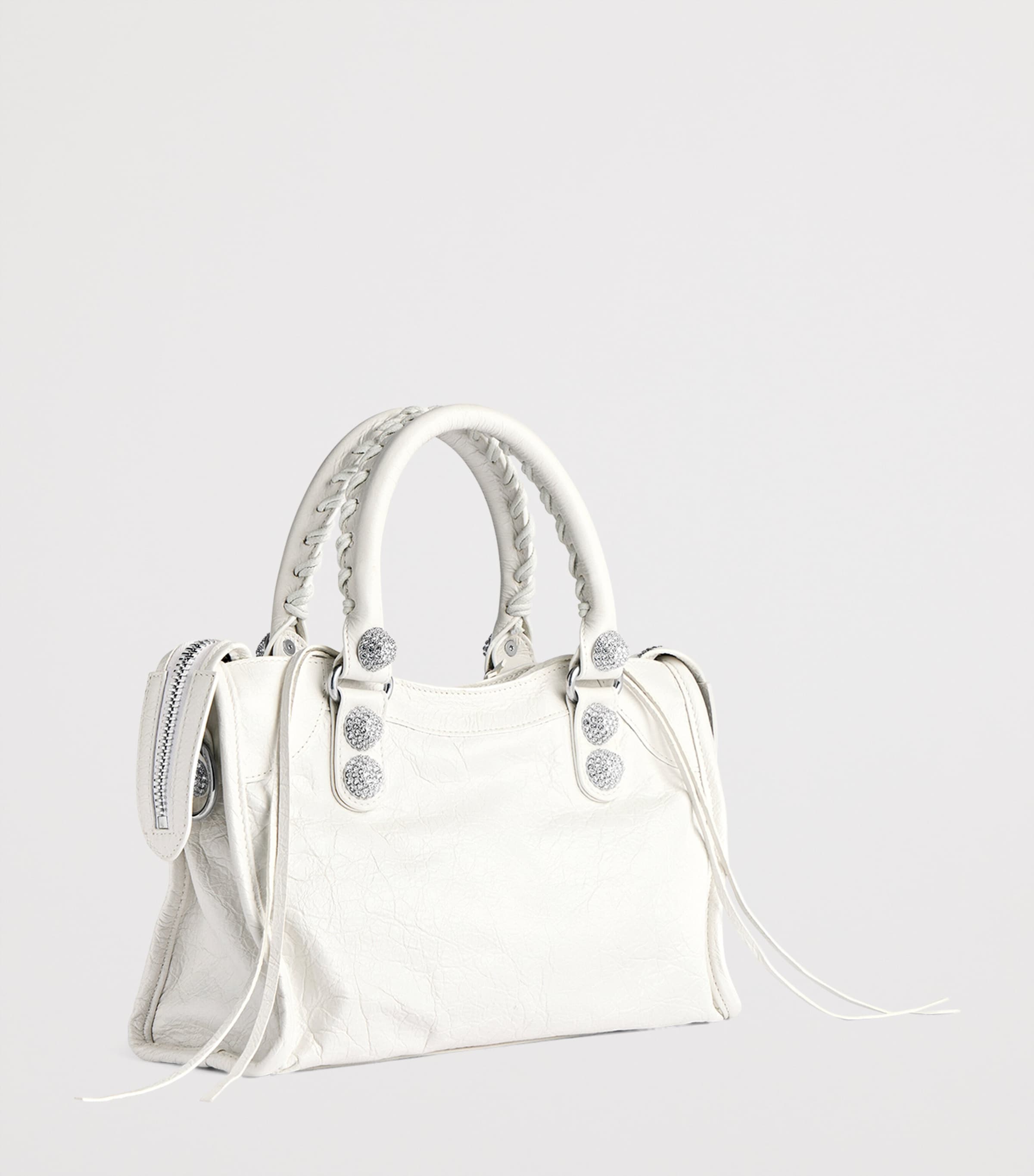 Balenciaga Small Leather Embellished Le City Top-Handle Bag Image 5