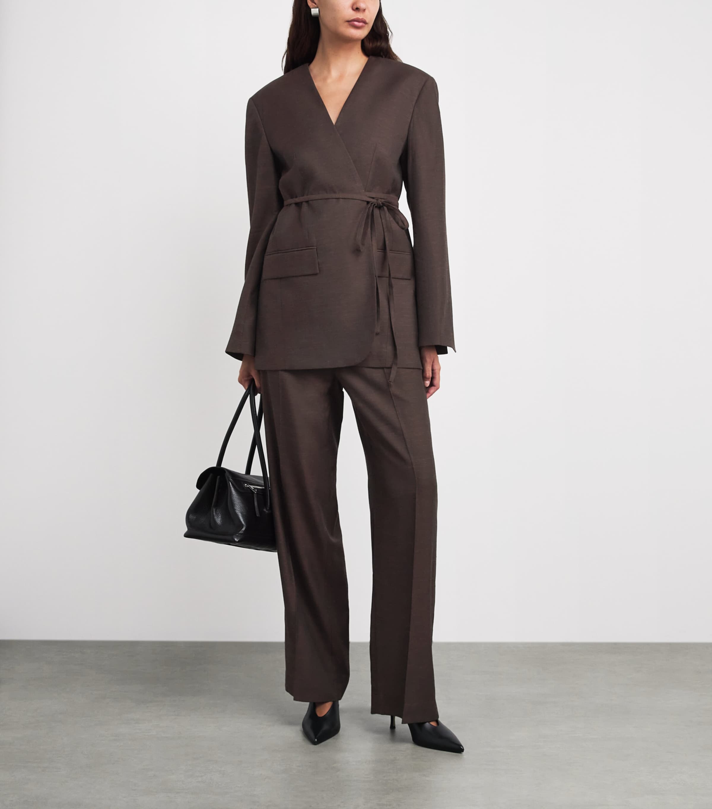 Herskind Womens Oversized Indiana Blazer Java Brown Image 2