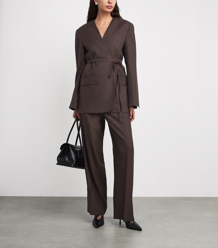 Herskind Womens Oversized Indiana Blazer Java Brown Image 2