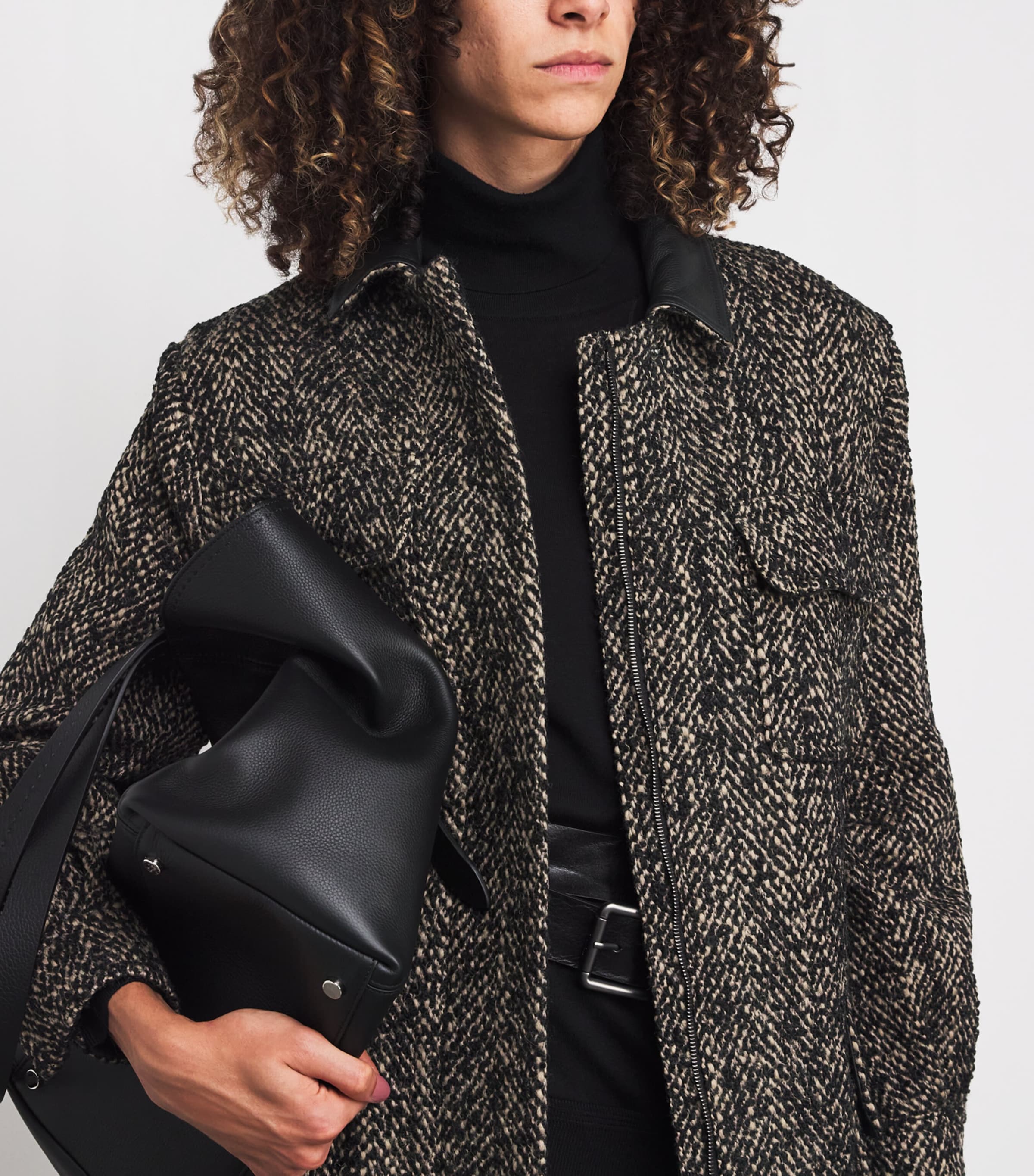 Virgin Wool-Blend Coat BROWN Image 6