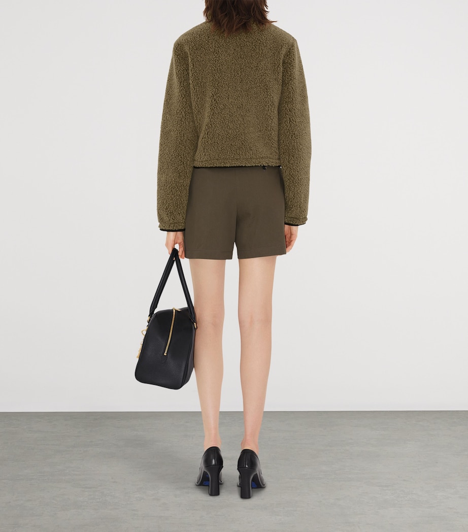 Fleece Cropped EKD Slim Jacket MIRE MELANGE Image 3