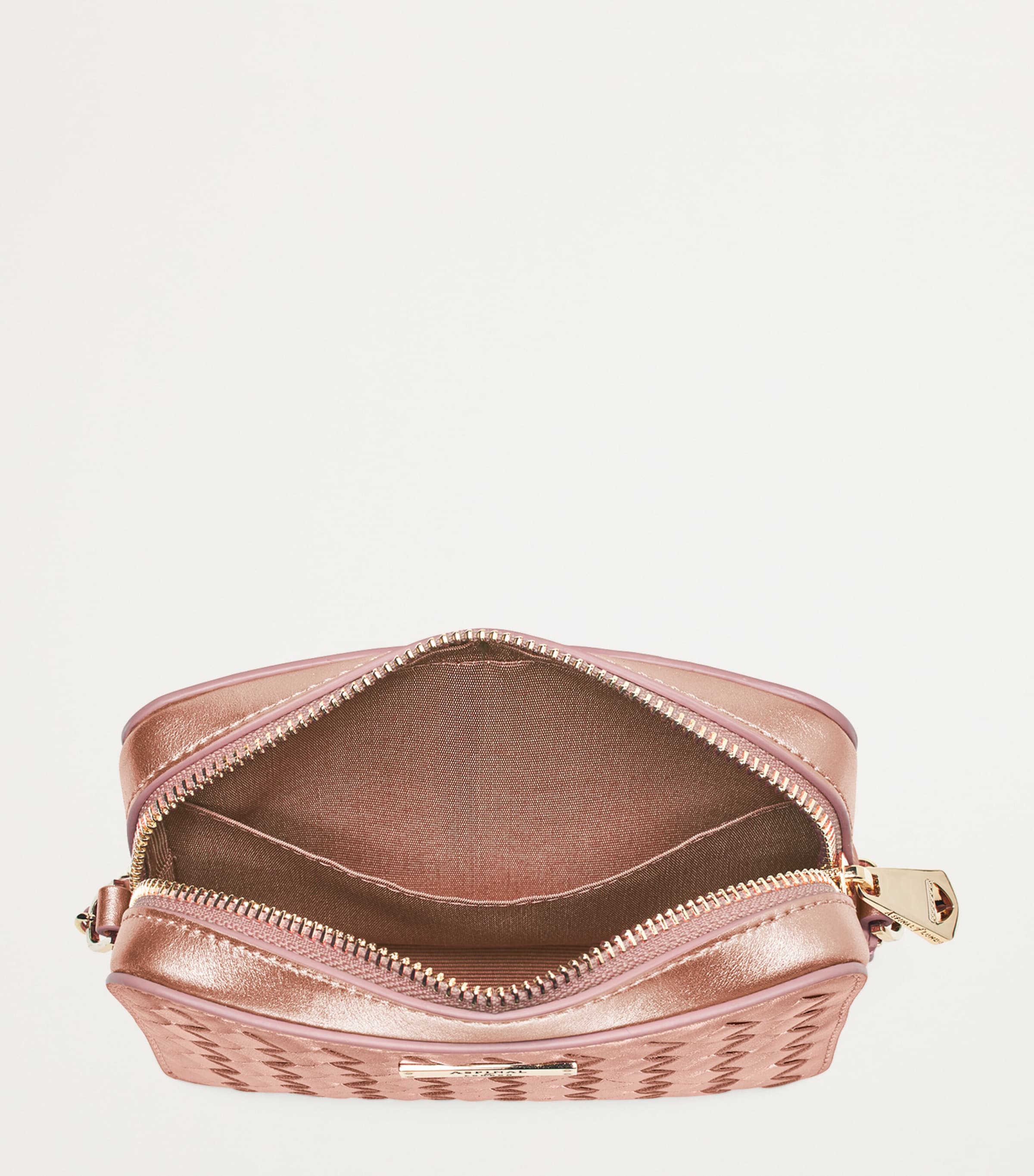 Aspinal Of London Leather Woven Milly Cross-Body Bag