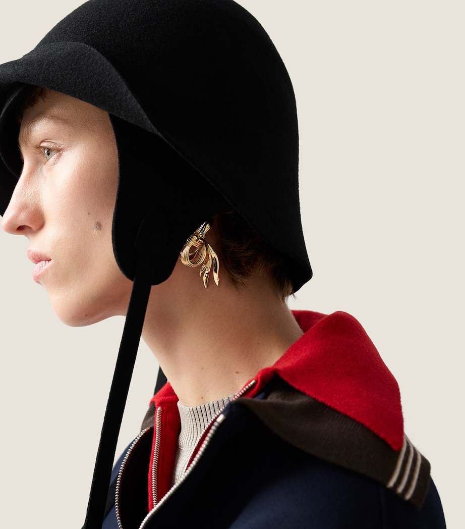 Metal Bow Earrings F0056 Image 4