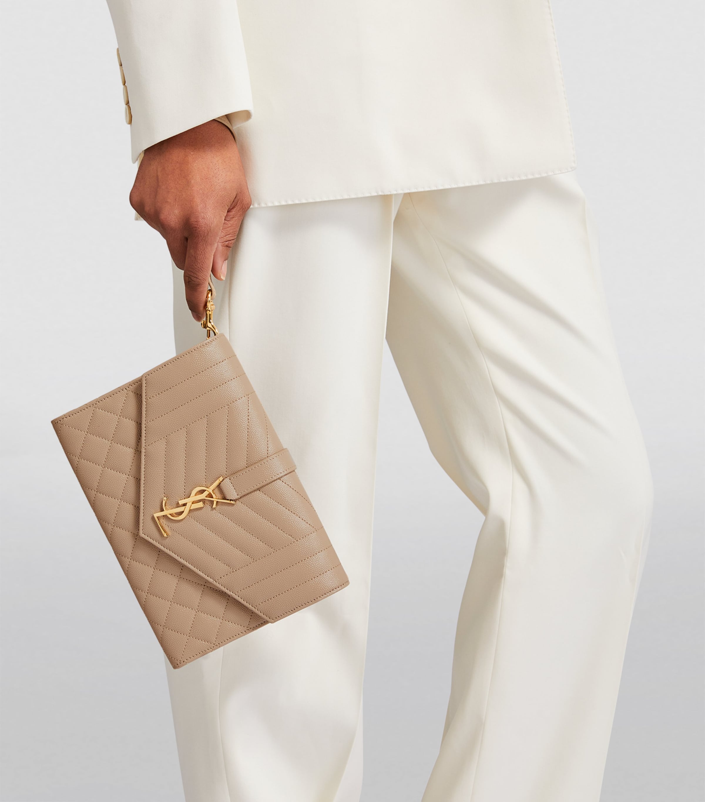 Saint Laurent Quilted Leather Pouch Image 5