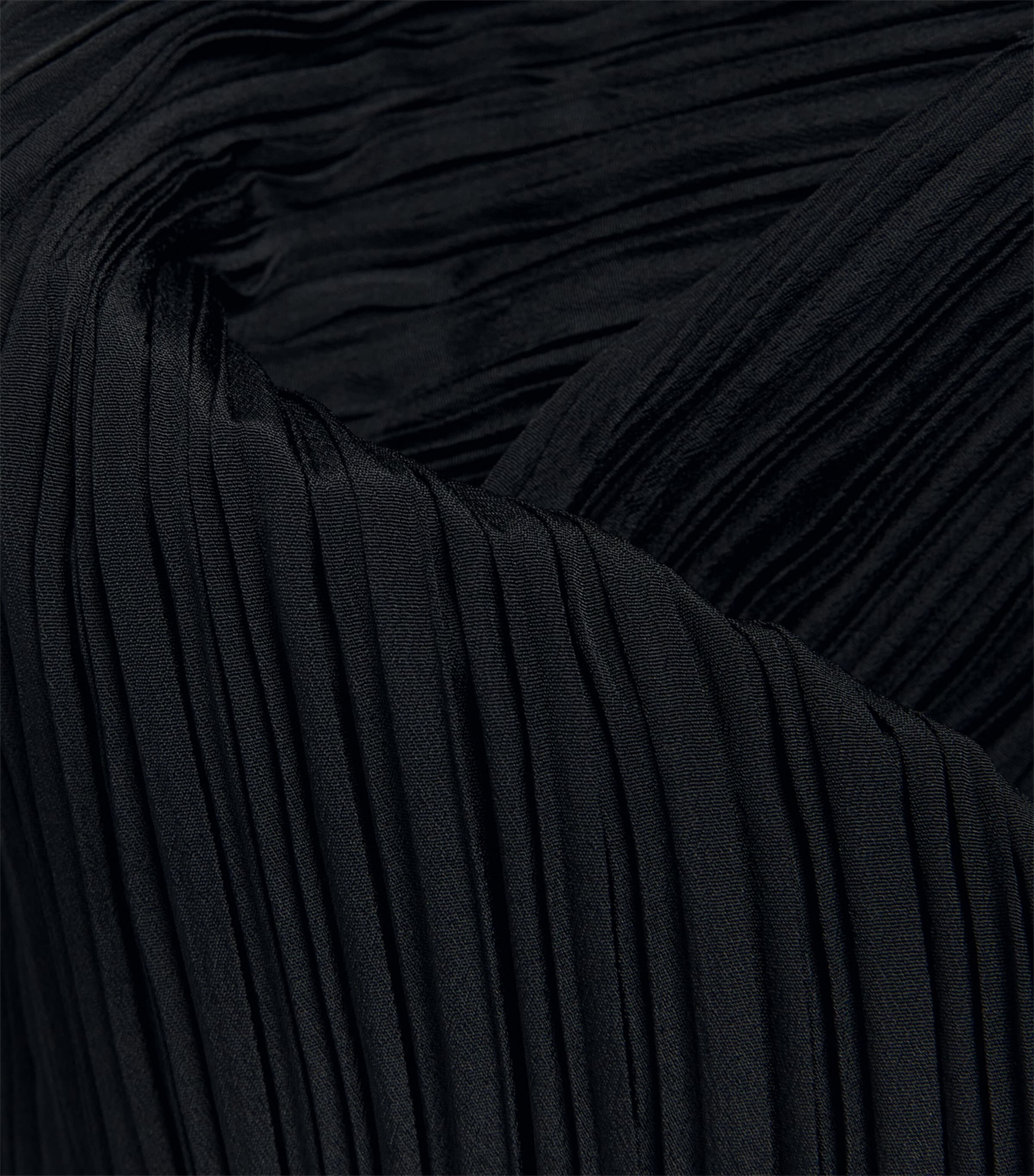 Claudie Pierlot Black Pleated Lace-Band Midi Dress | Harrods US