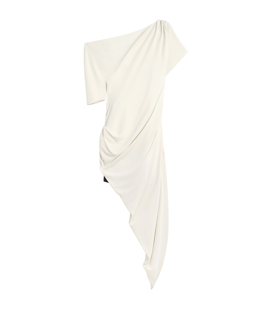 Schiaparelli Womens Asymmetric Piercings Mini Dress Ecru Image 6
