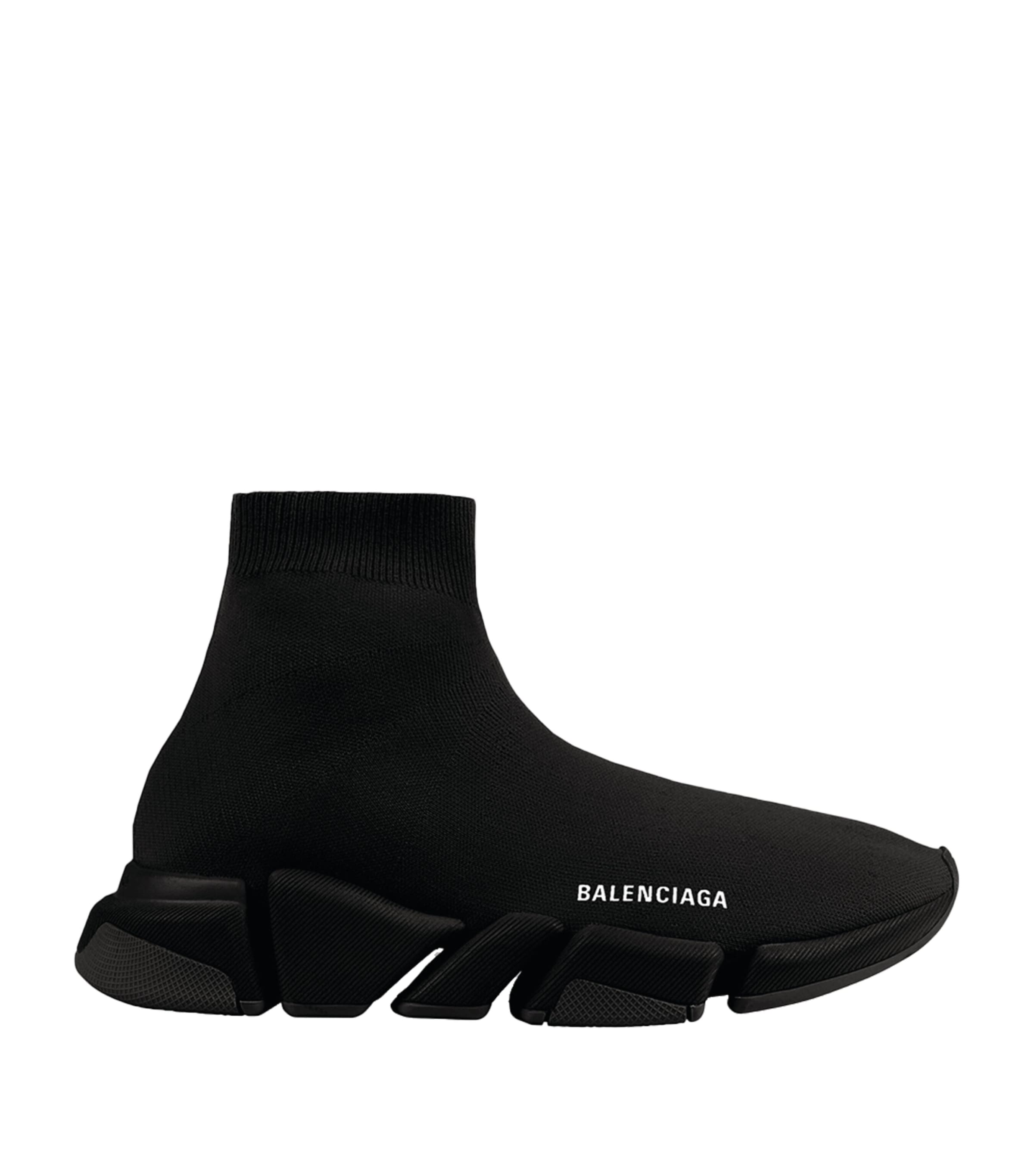 Balenciaga High-top Sneakers With Sock-like Silhouette And Chunky Sole In Black