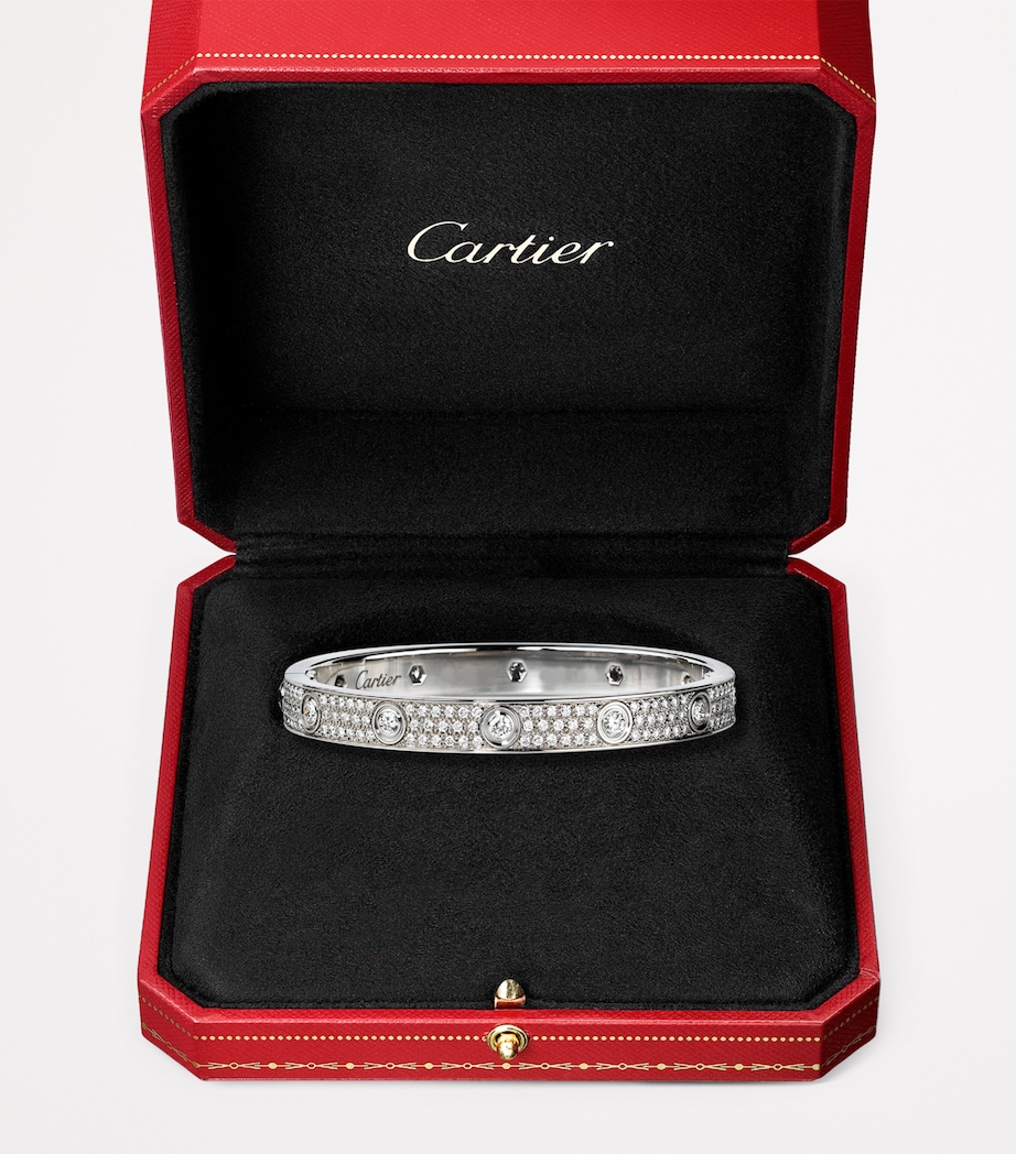 White Gold and Diamond LOVE Bracelet WHITE GOLD Image 5