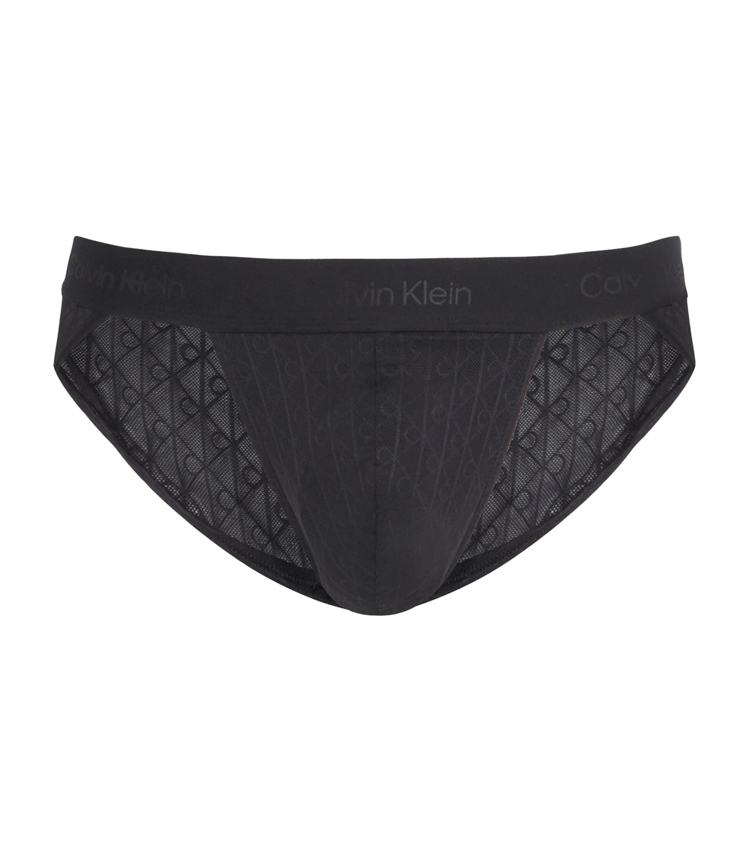 Microfibre Lace Sport Briefs BLACK Image 1