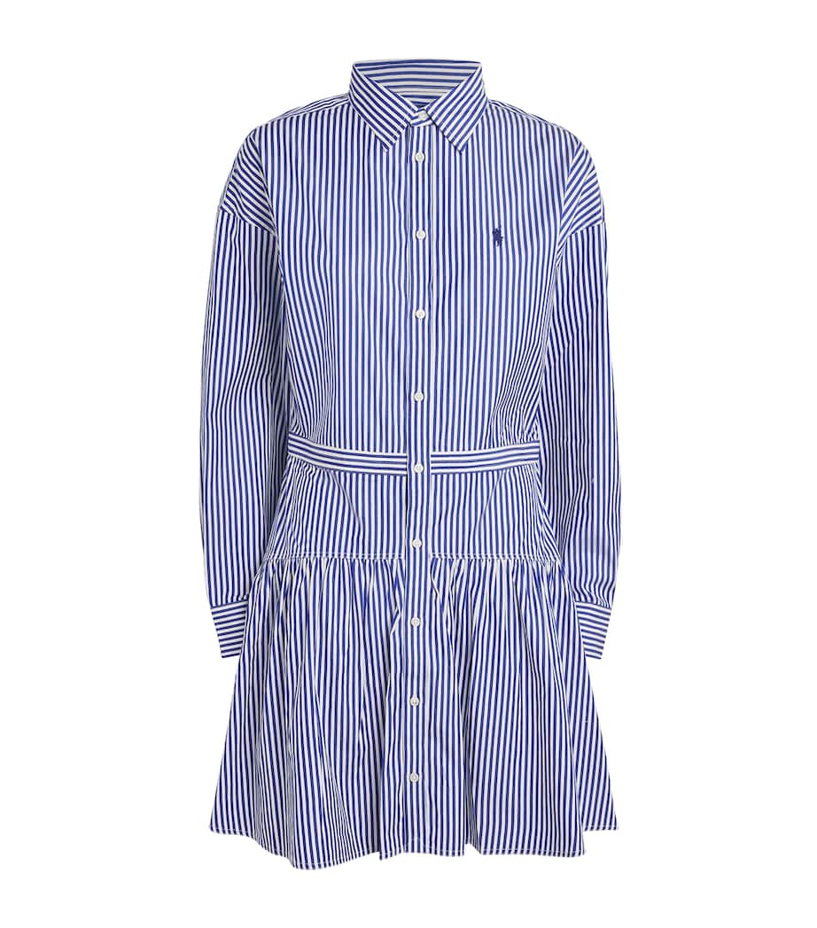 Cotton Stripe Mini Shirt Dress 1936 BLUE/WHITE STRP Image 1