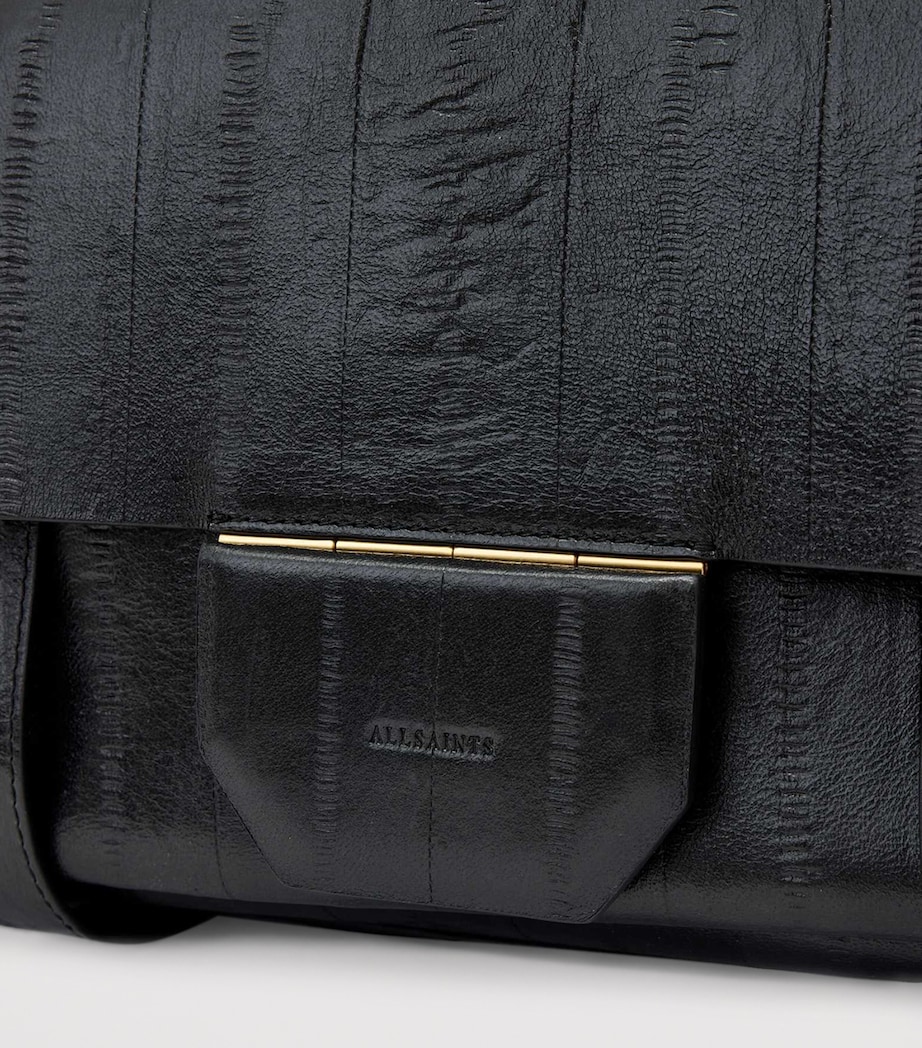 Leather Ursa Shoulder Bag BLACK Image 6