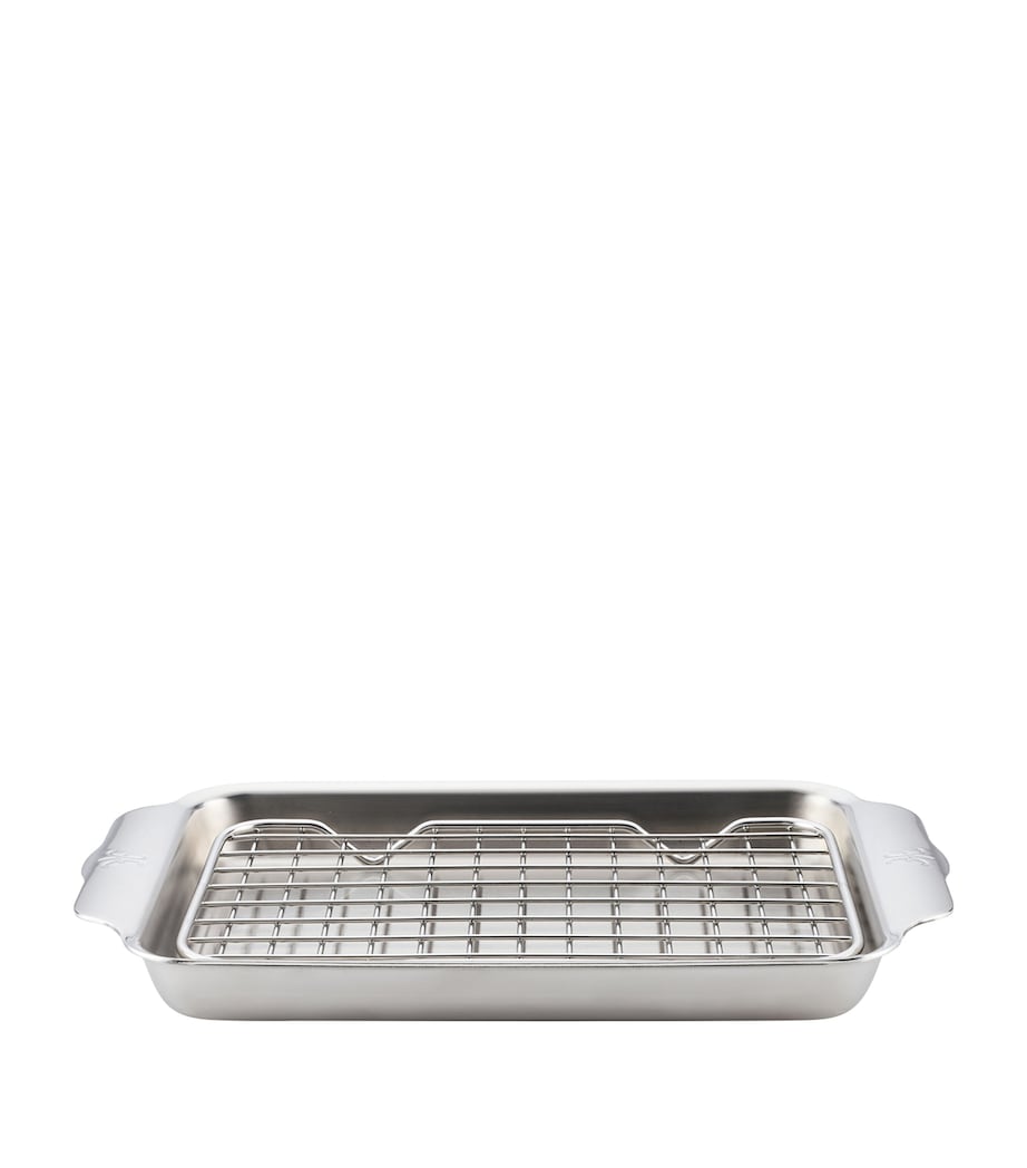 Stainless Steel Baking Pan with Cooling Rack (29cm) SILVER Image 2