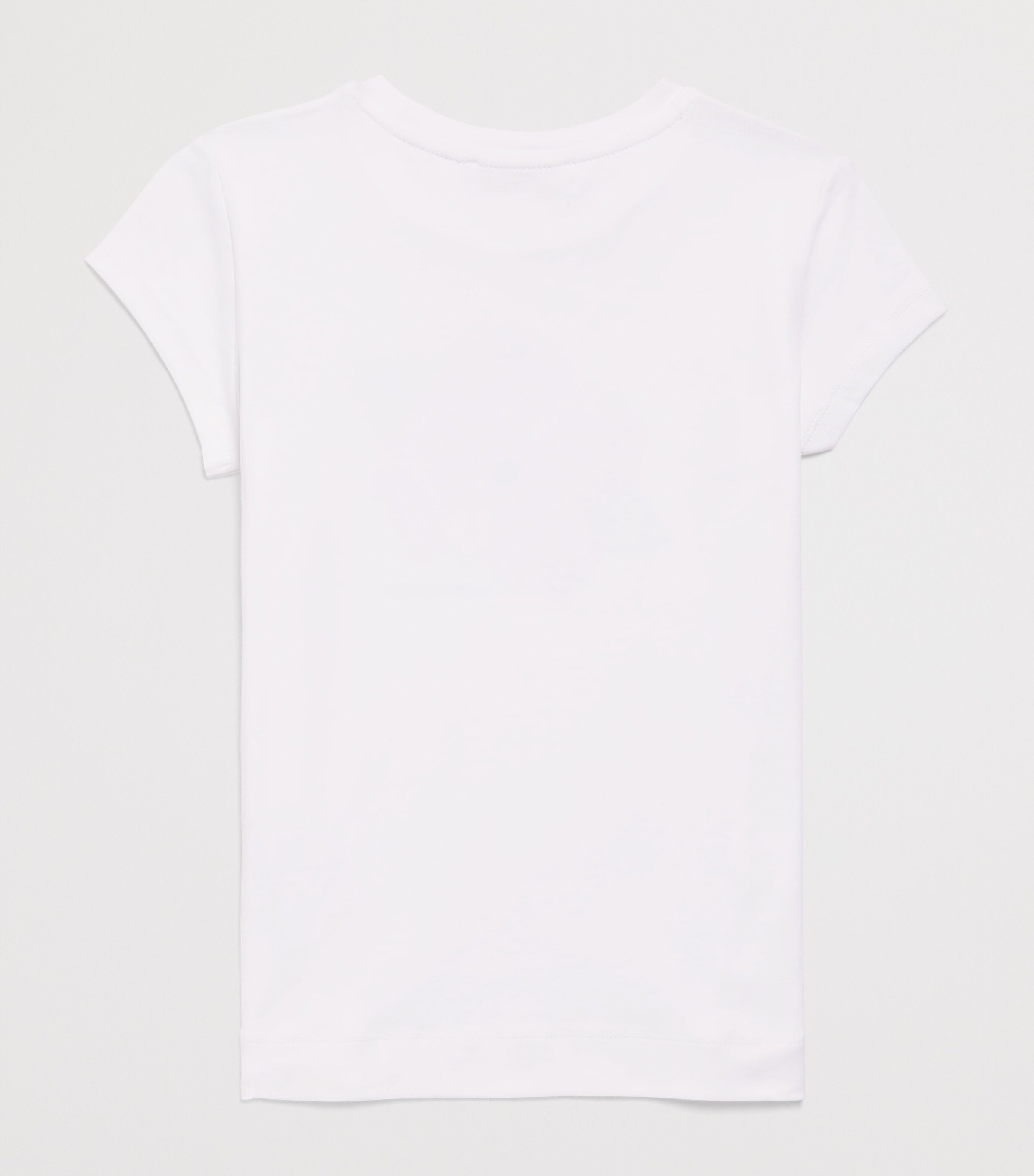Monnalisa Stretch-Cotton Floral T-Shirt (2-12 Years) Bianco Image 2