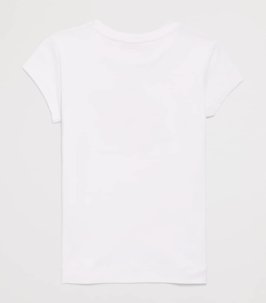 Monnalisa Stretch-Cotton Floral T-Shirt (2-12 Years) Bianco Image 2
