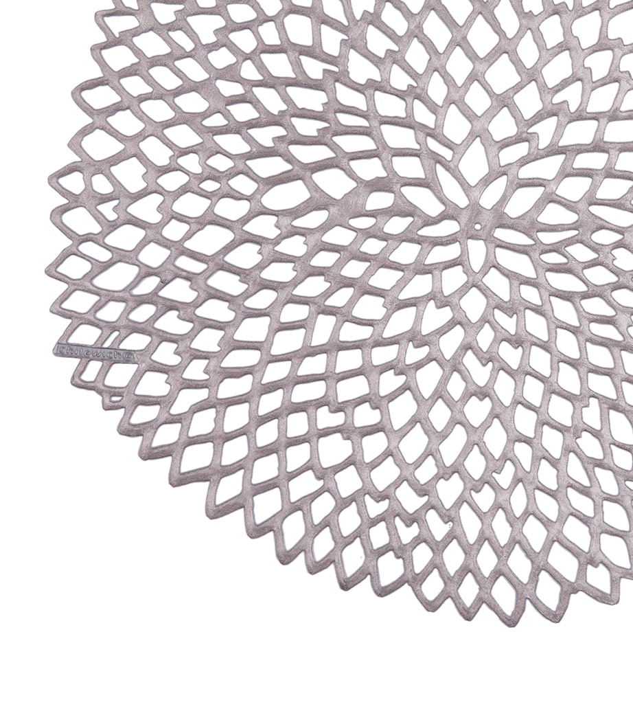 Dahlia Round Placemat (40cm) GREY Image 2