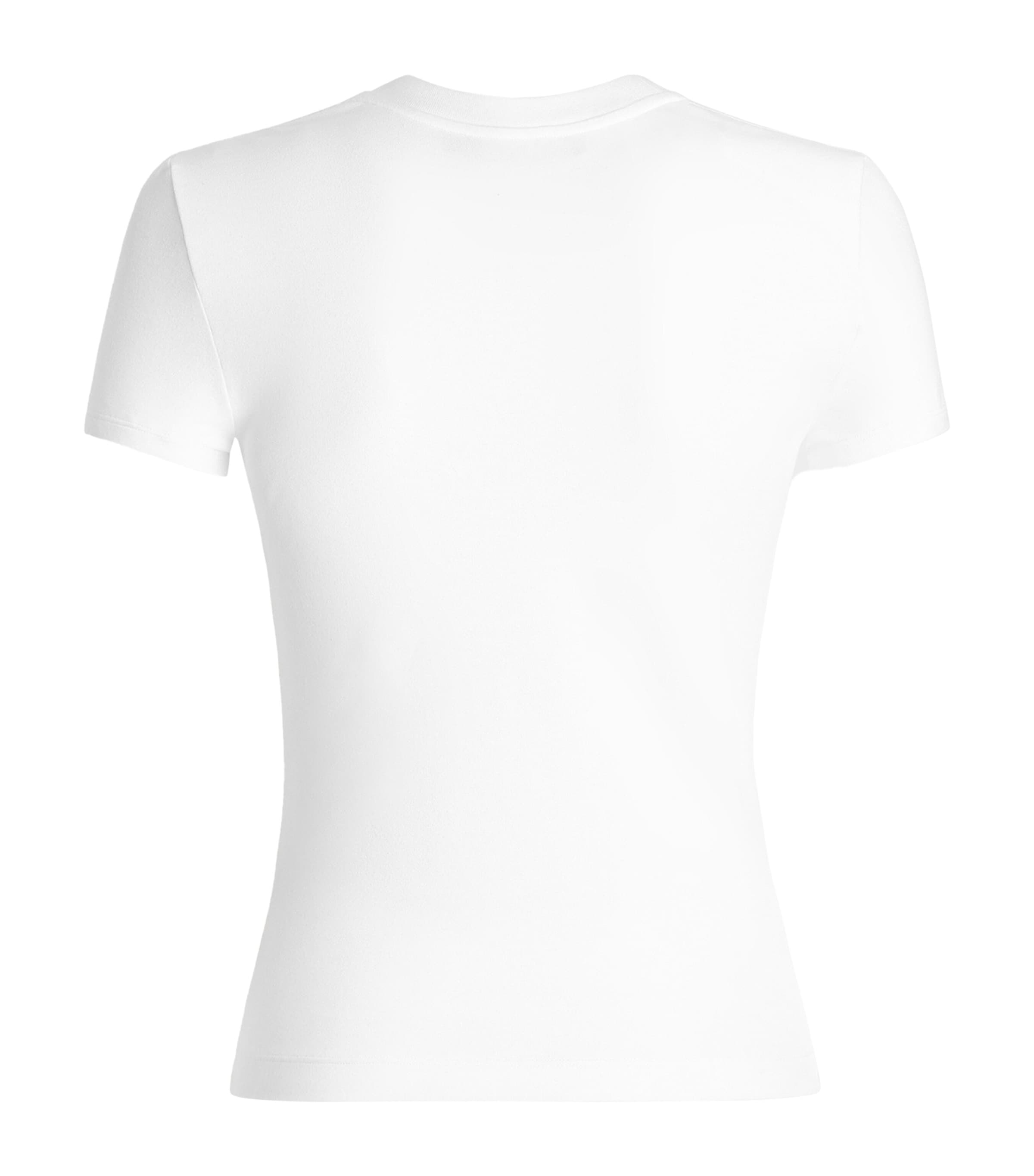 Dolce&Gabbana Womens Cotton Logo T-Shirt Optical White Image 2