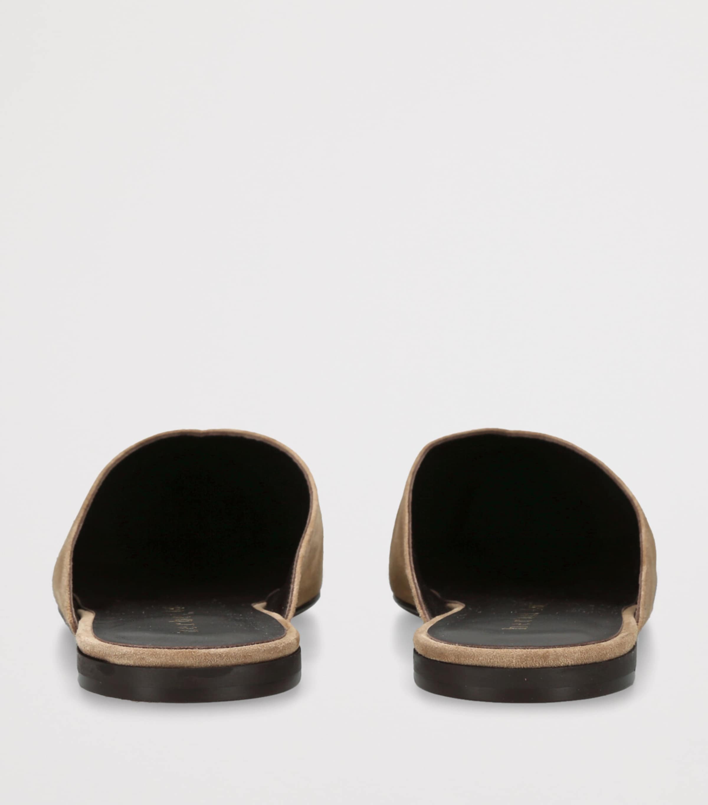 Herbert Levine Suede Home Body Mules Mid Brown Image 4