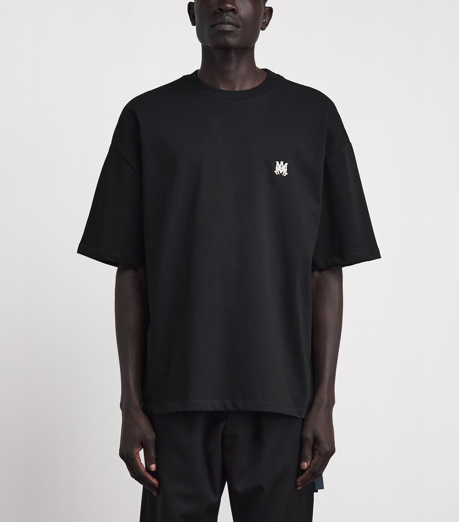 AMIRI Mens Cotton Logo Skater T-Shirt Black Image 4